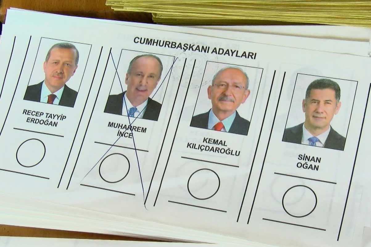 Muharrem İnce'nin üzerinin çizildiği oy pusulaları