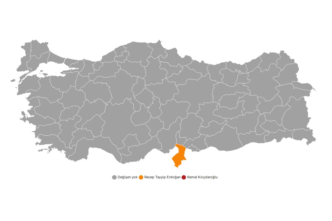 İkinci tur seçim haritası