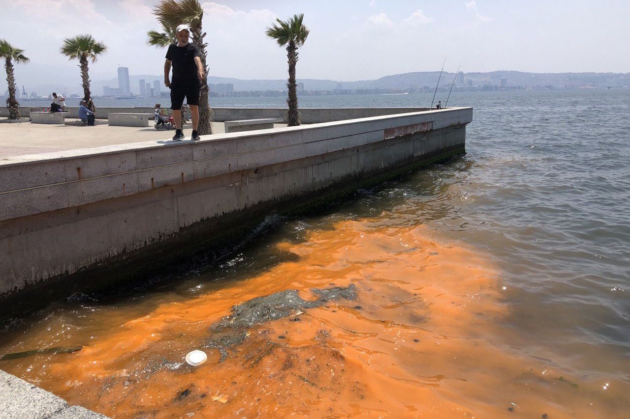 İzmir Körfezi'ndeki renk değişikliği