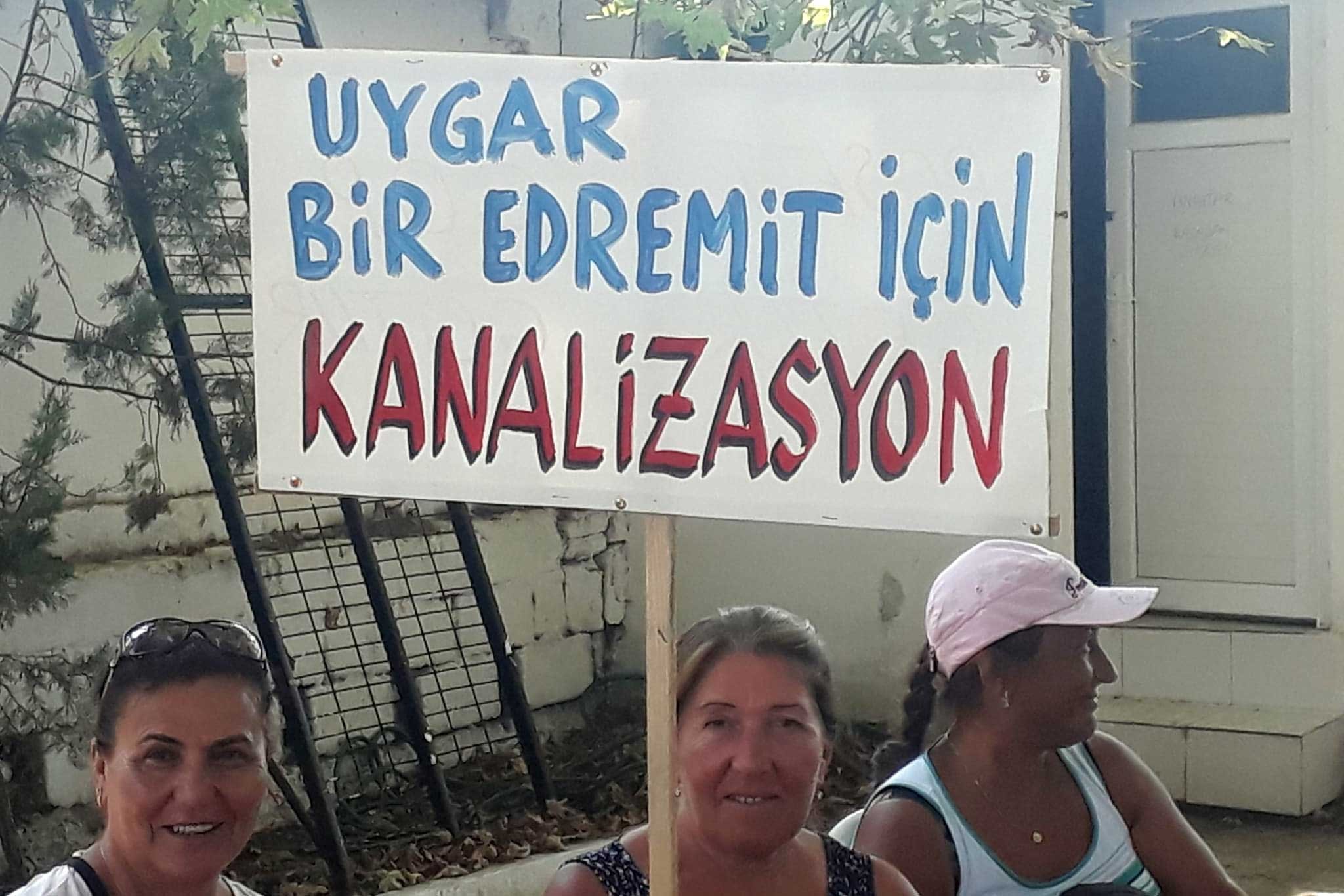 Edremit körfezinde kanalizasyon eylemi