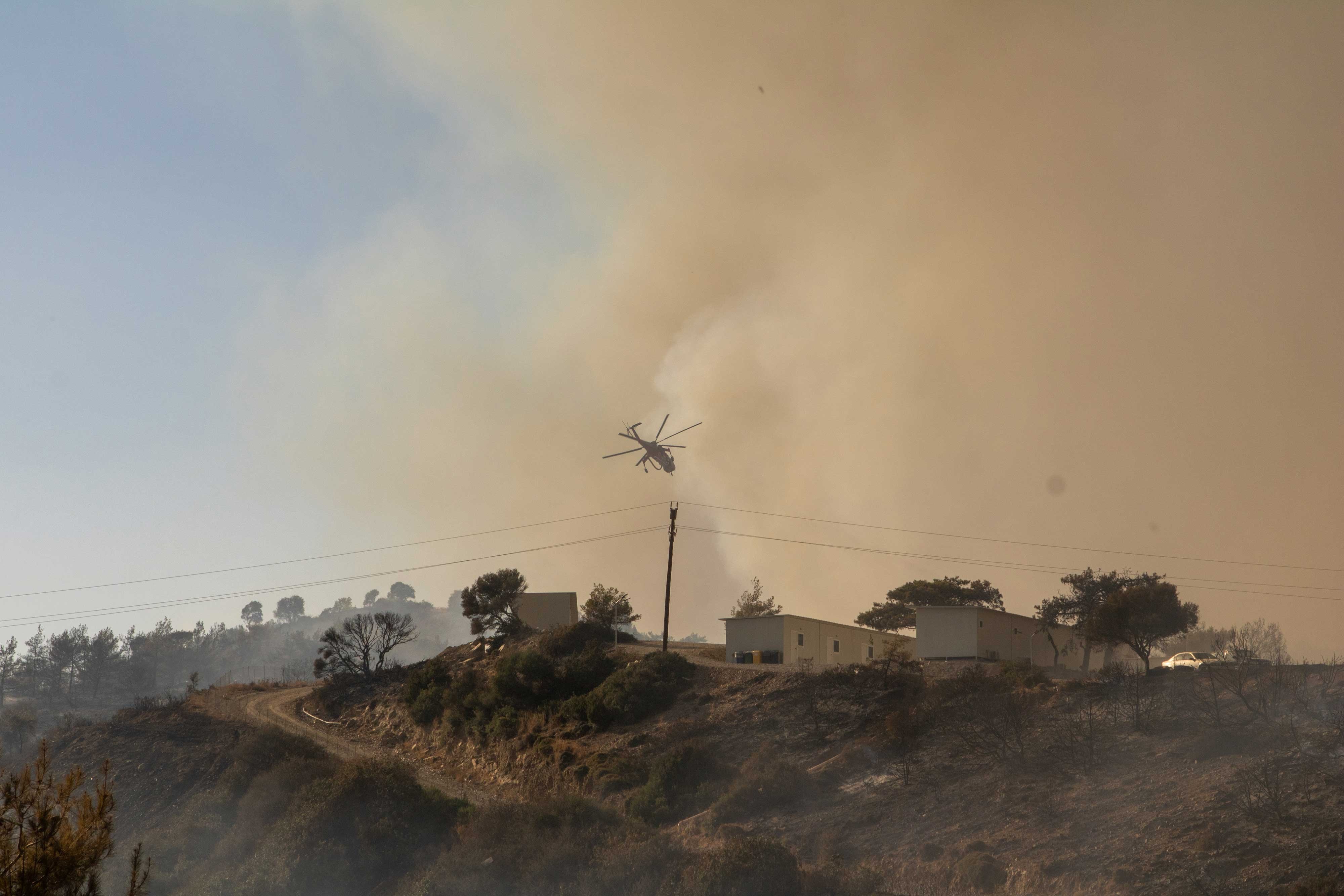 Rodos'taki yangın