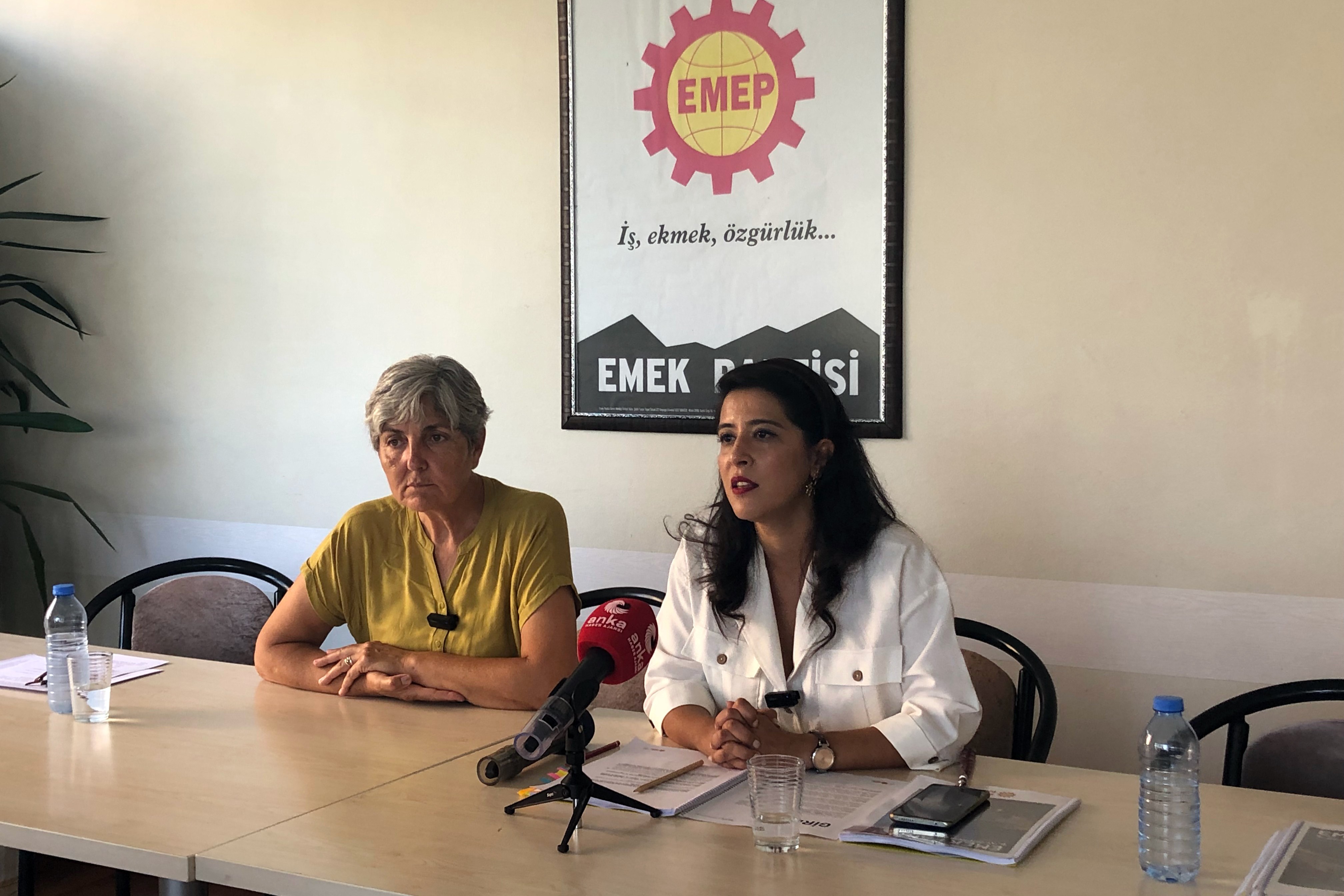 EMEP Genel Başknı Selma Gürkan ve Antep Milletvekili Sevda Karaca