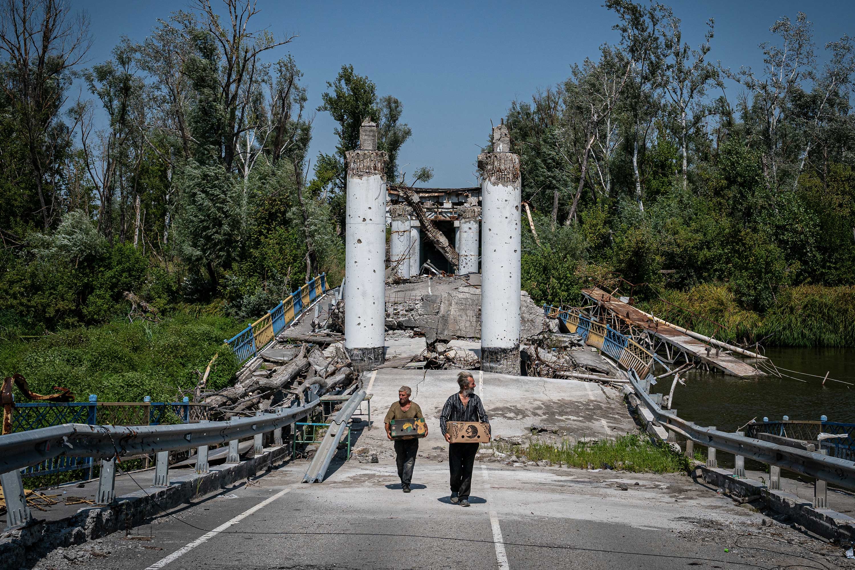 Donetsk bölgesinde savaşın izleri