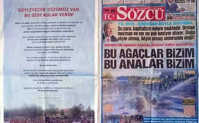 29 Temmuz 2023 tarihli Sözcü gazetesinin ön ve arka sayfaları