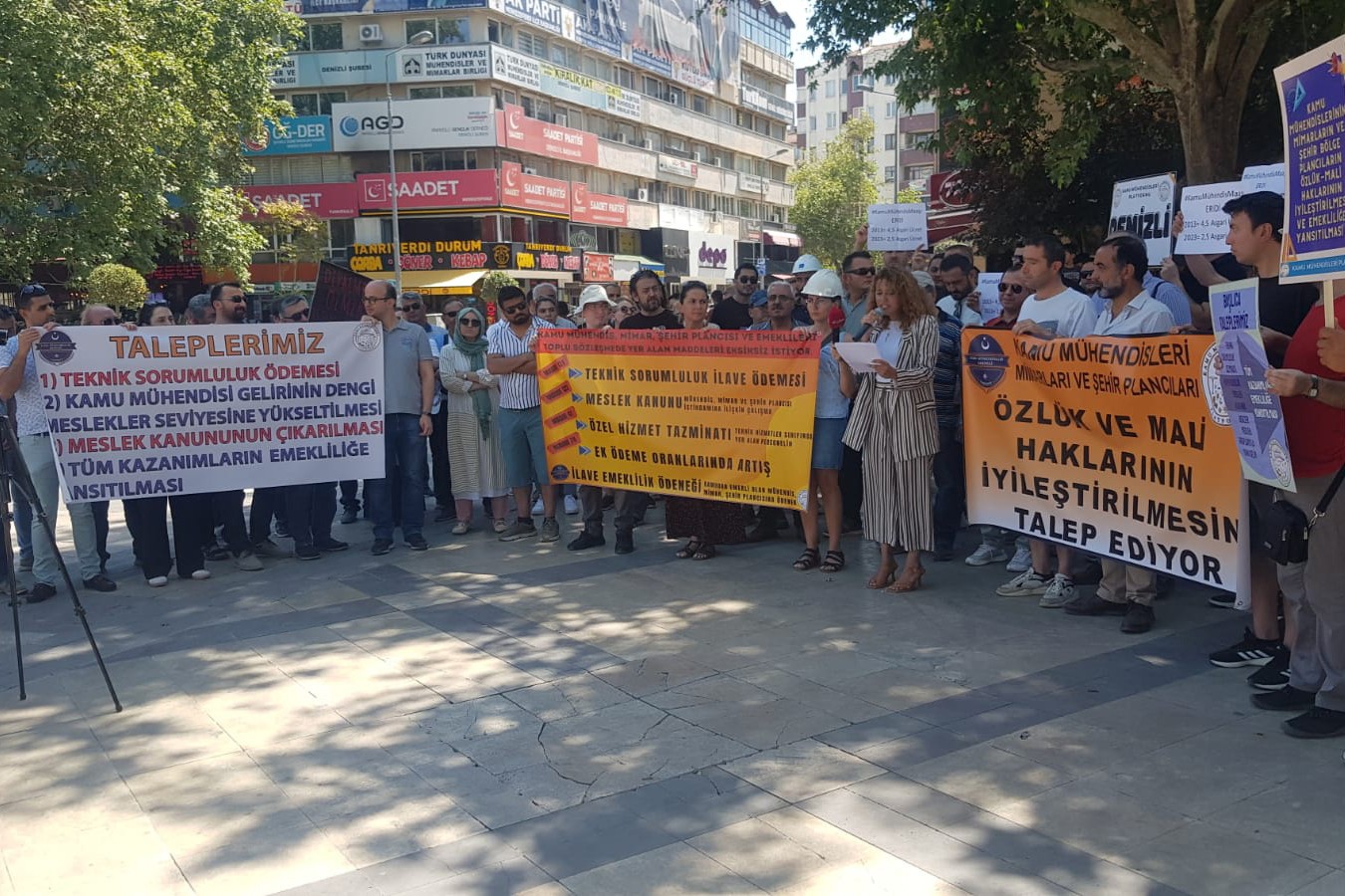 Kamu Mühendisleri Derneği Denizli Şubesi  eylemi