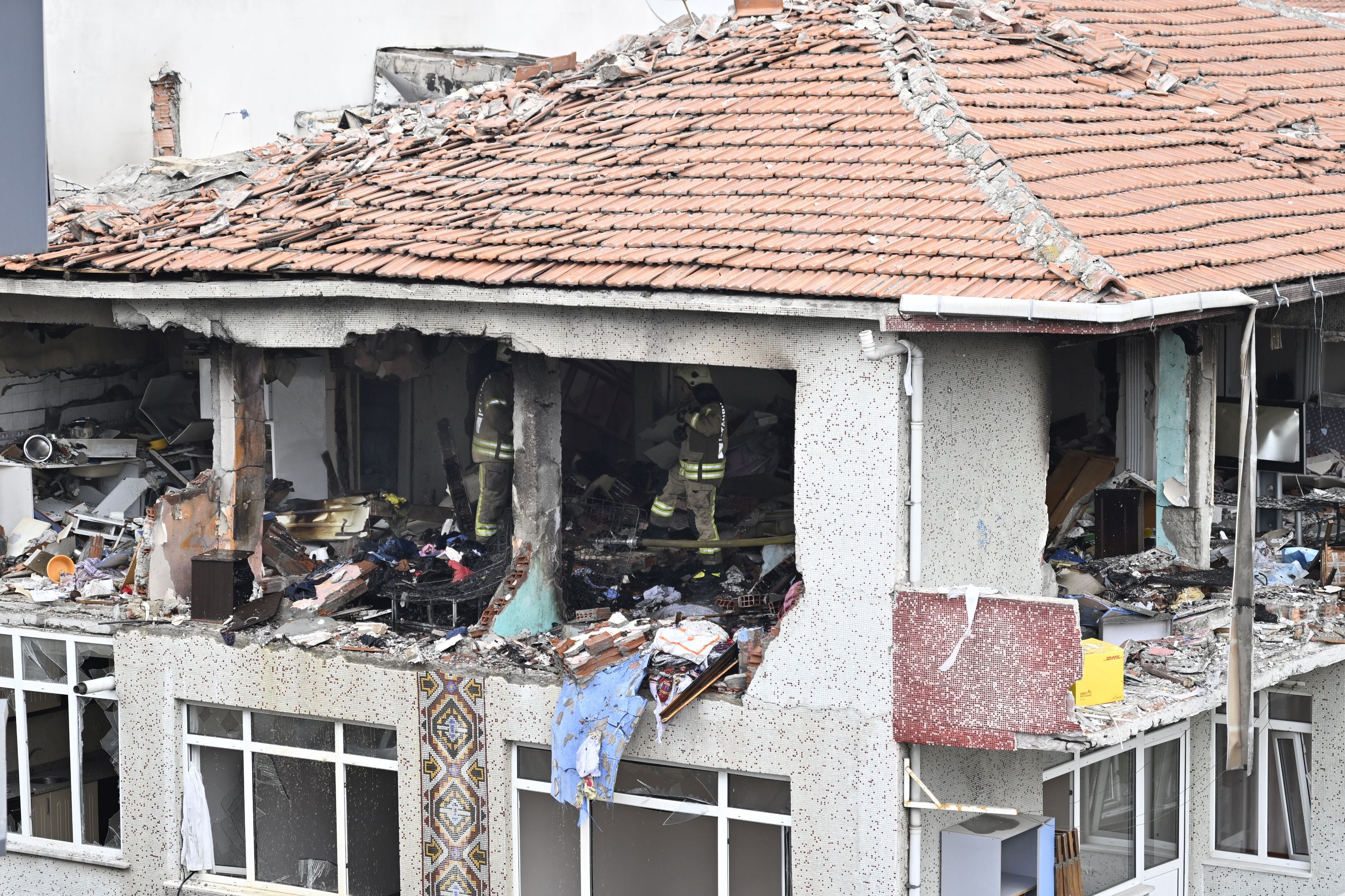 Şirinevler'de doğal gaz patlaması yaşanan ev 