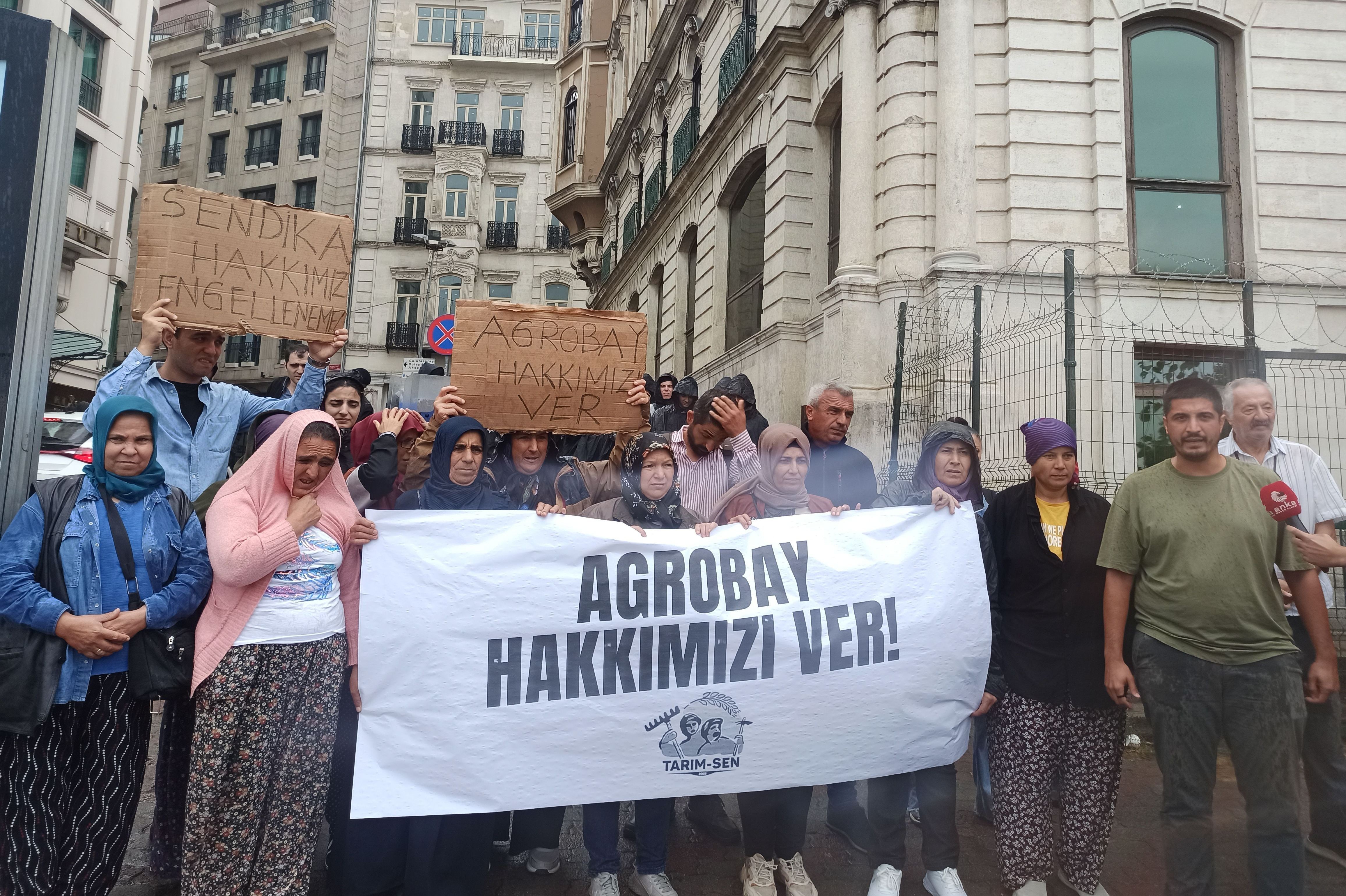 agrobay işçileri eylem yaptı