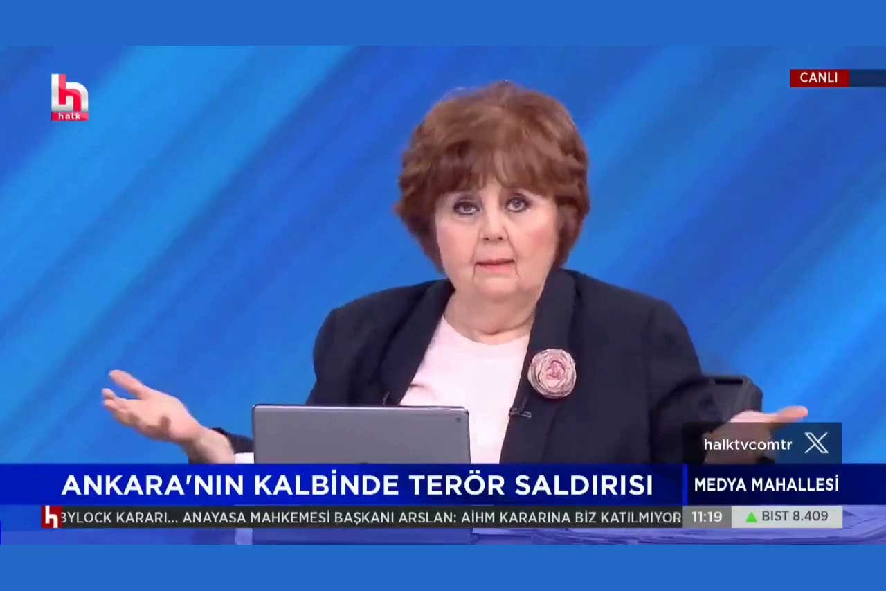 Ayşenur Arslan, 'Medya Mahallesi' programında konuşurken.