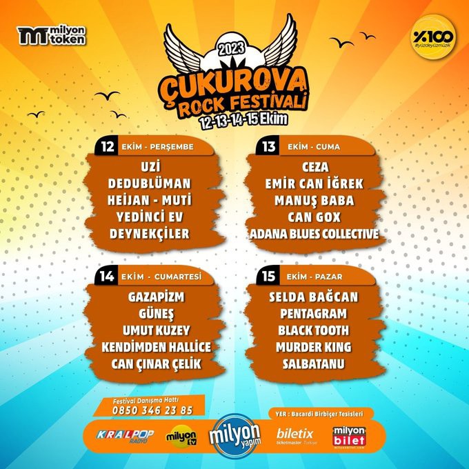 Çukurova Rock Festivali programı