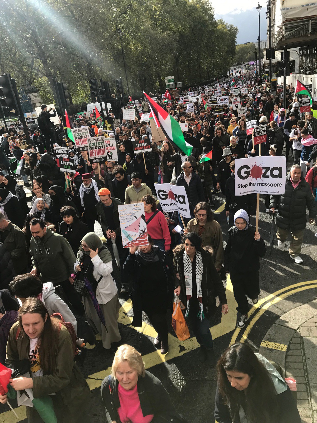 Londra'da İsrail protestosu