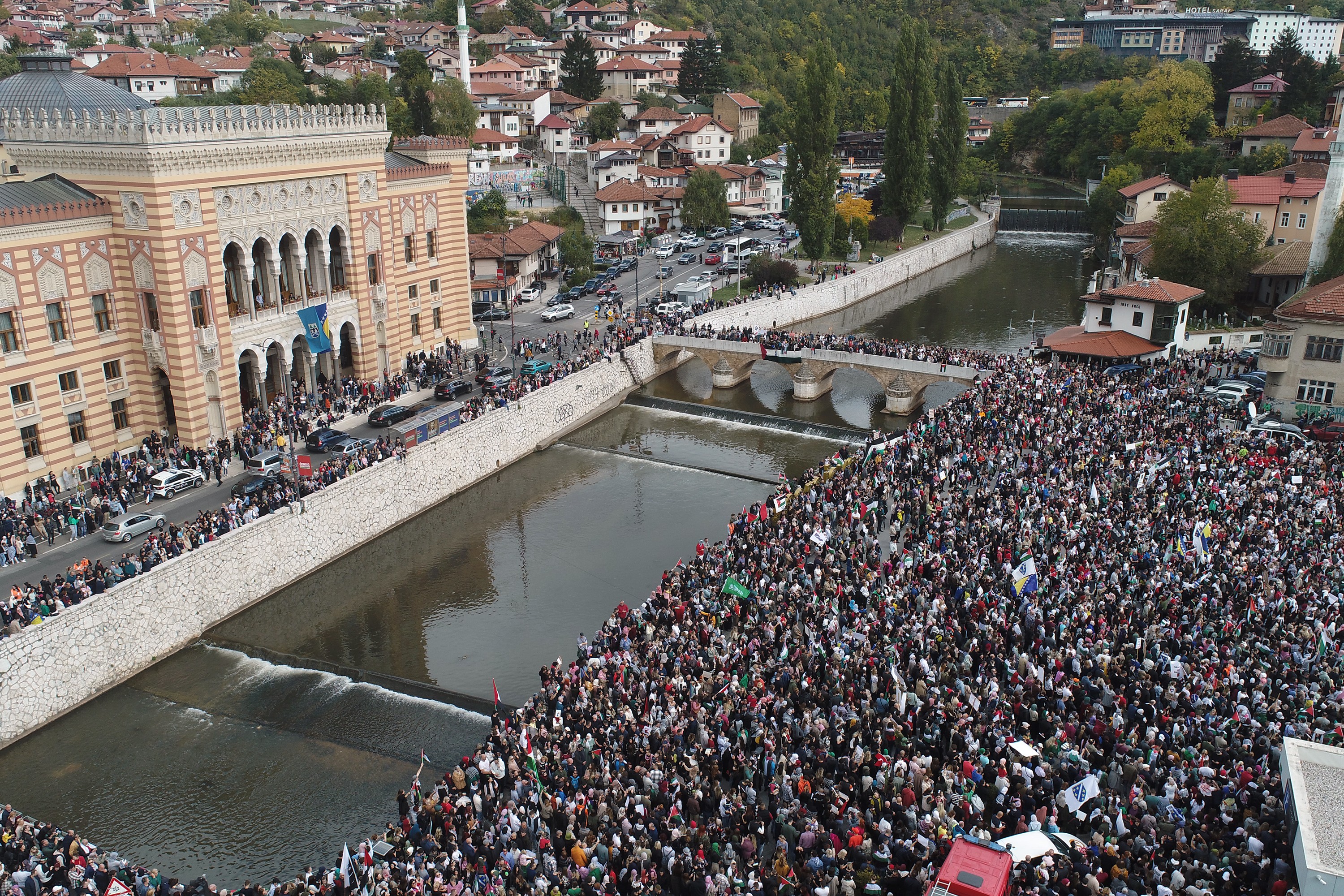 Saraybosna'da Filistin eylemi