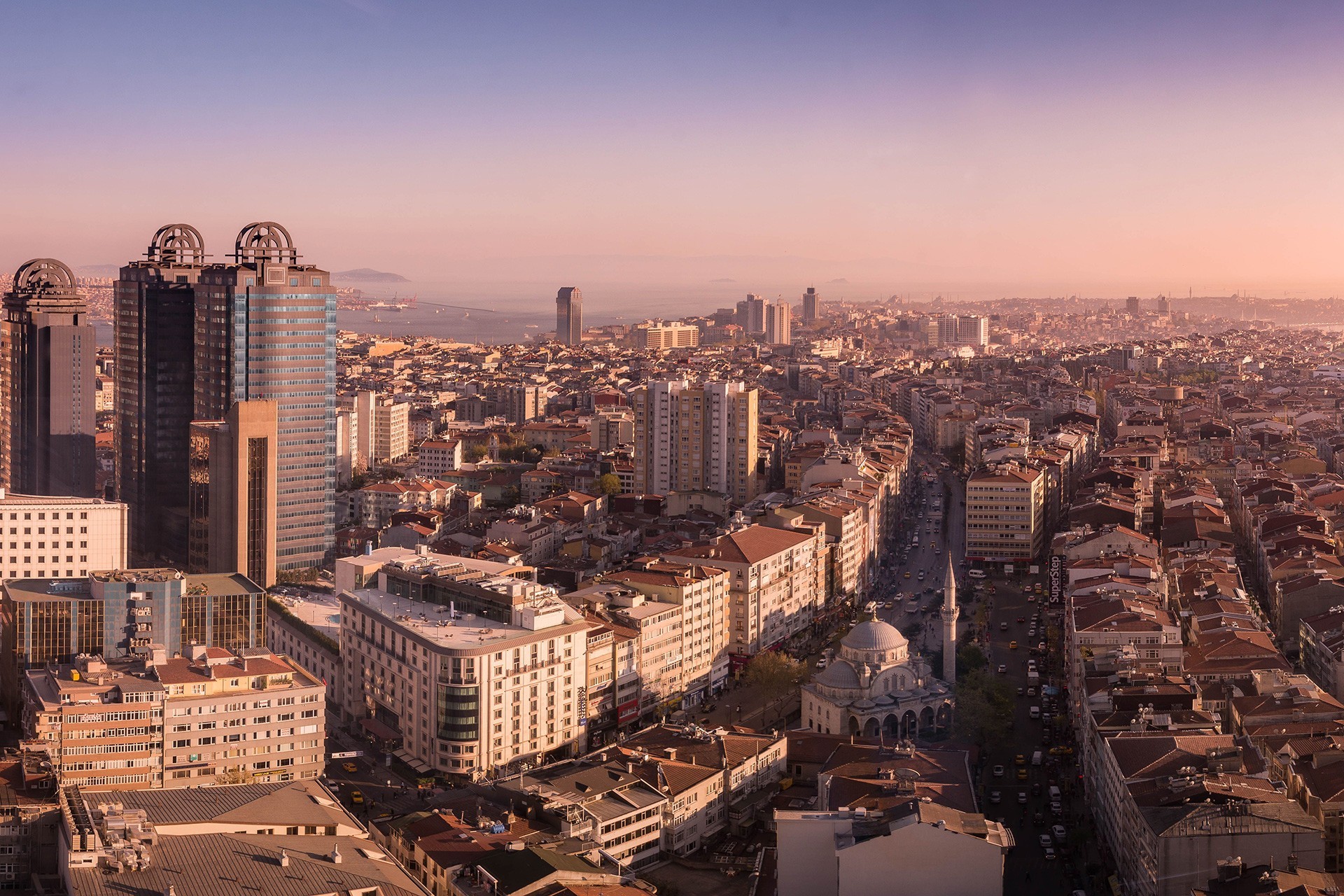 İstanbul'un yukarıdan çekilmiş genel görüntüsü