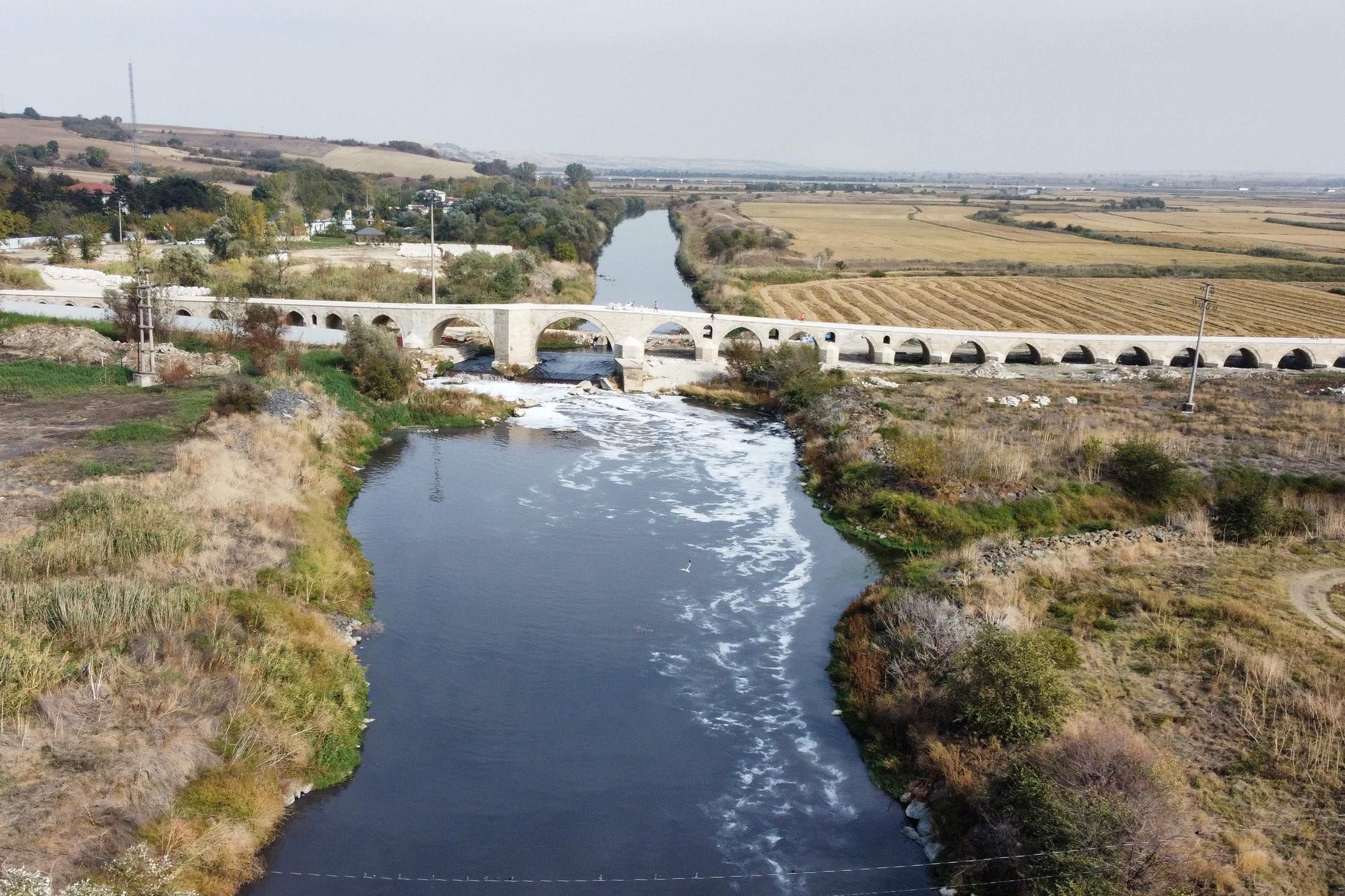 Kirliliği 4'üncü dereceye çıkan Ergene Nehri 