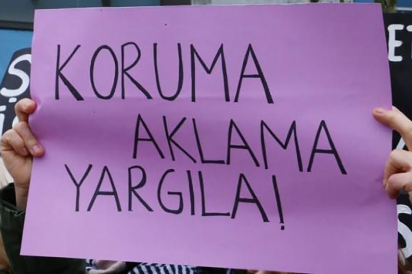 Çocuk istismarı protesto eyleminden 