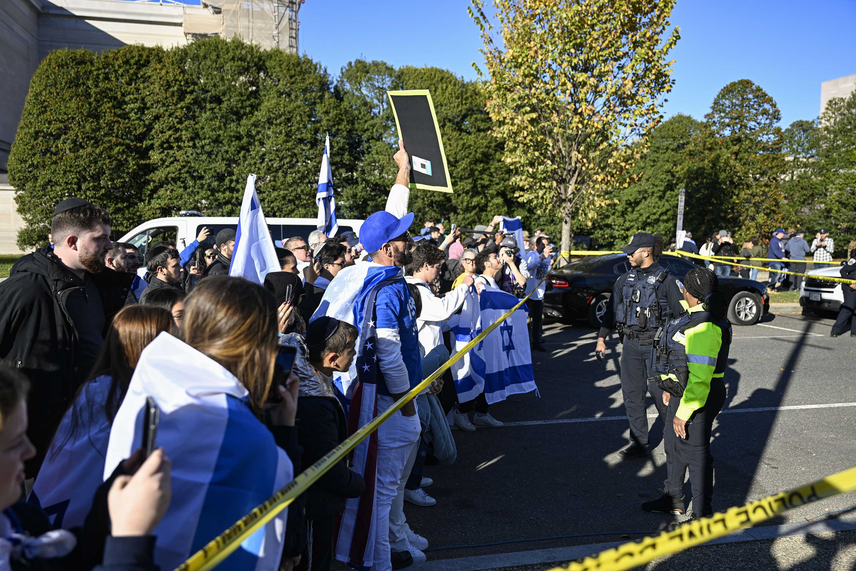 ABD'nin başkenti Washington D.C'de İsrail'e destek gösterisi düzenlendi