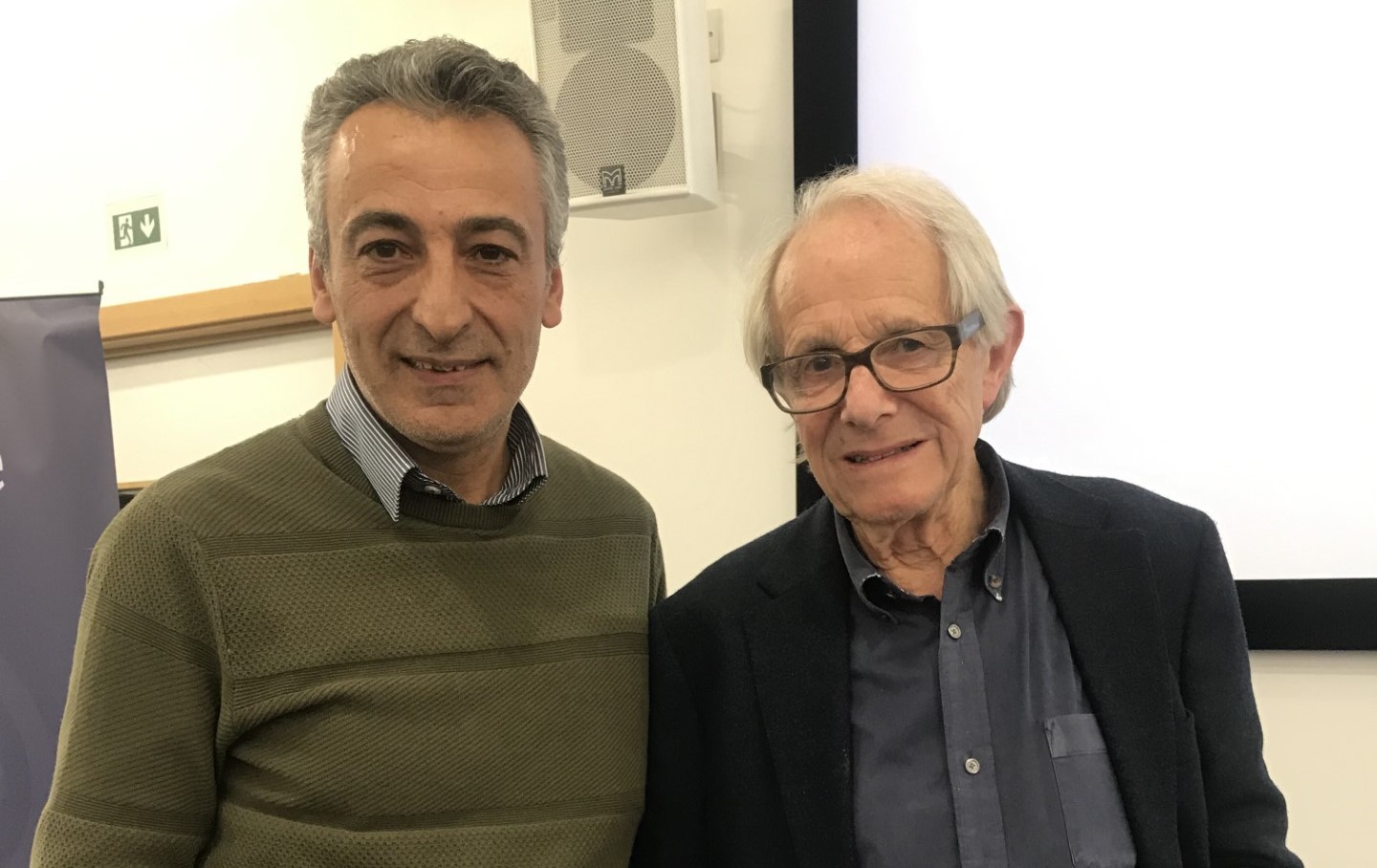 Ken Loach (sağda), Arif Bektaş (solda)