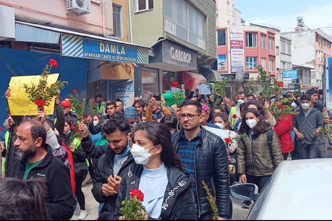 Samandağ'da yürüyüş