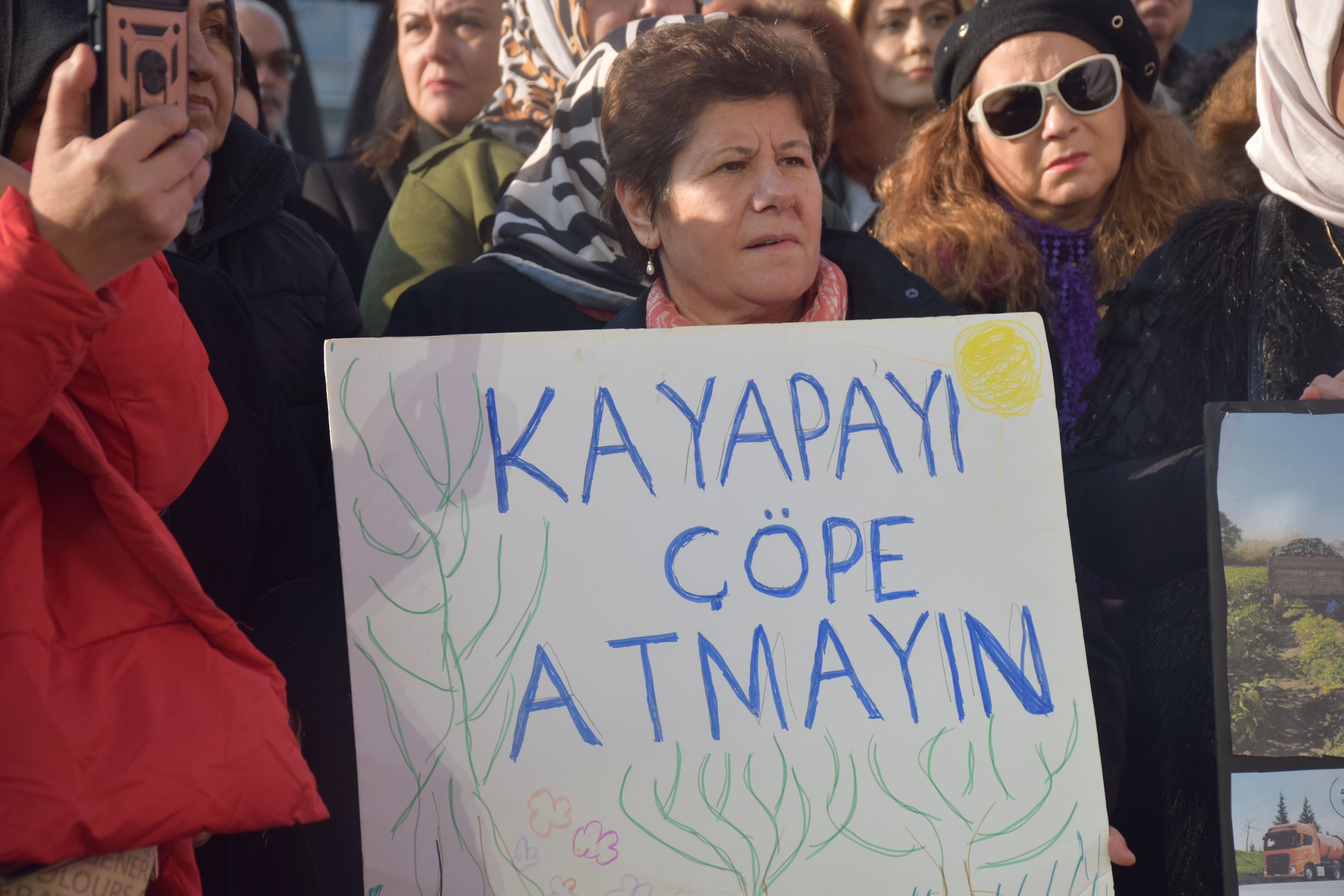 Buras Kayapa'da çöp tesisine karşı eylem