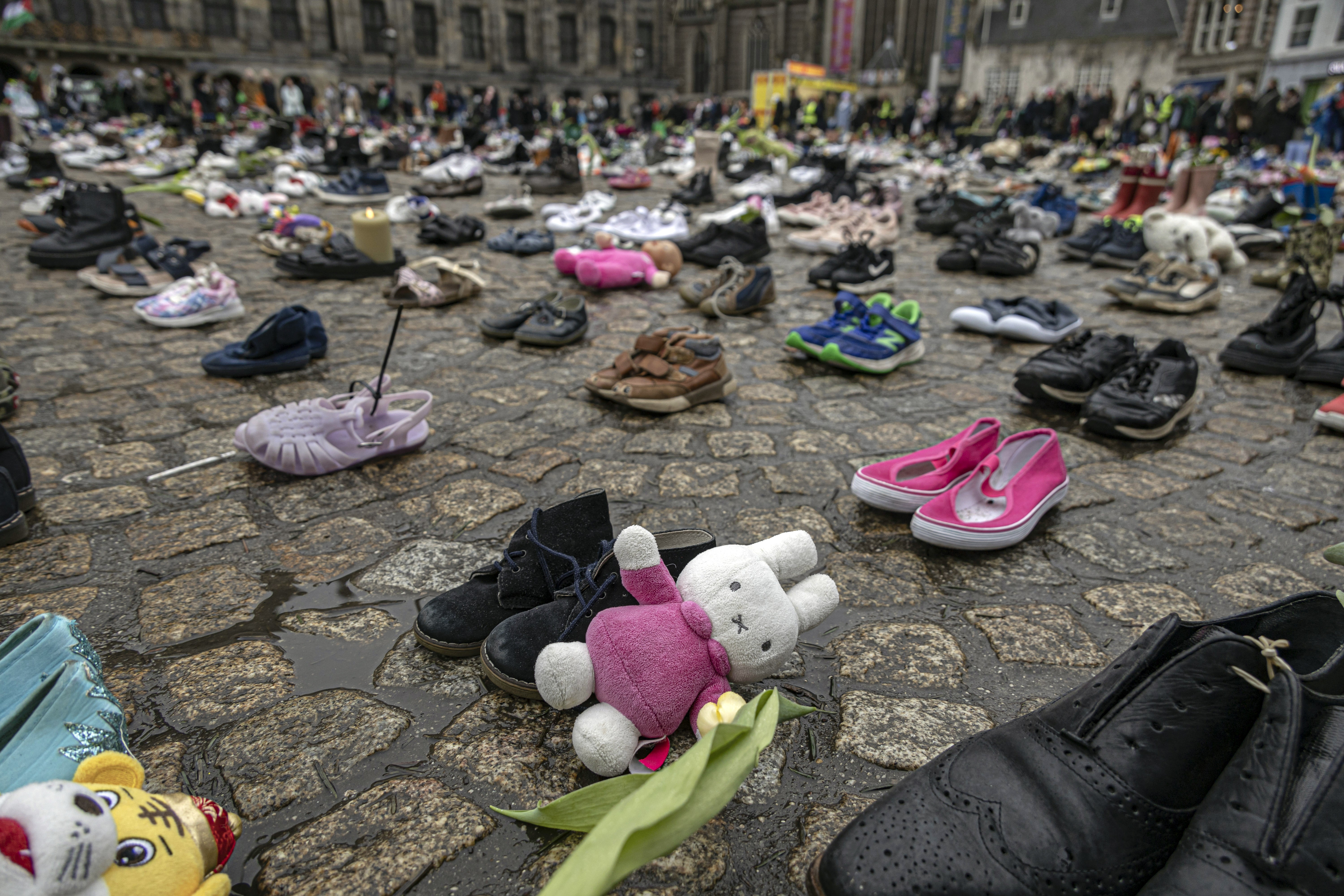 Amsterdam'da Filistin'e destek eylemi