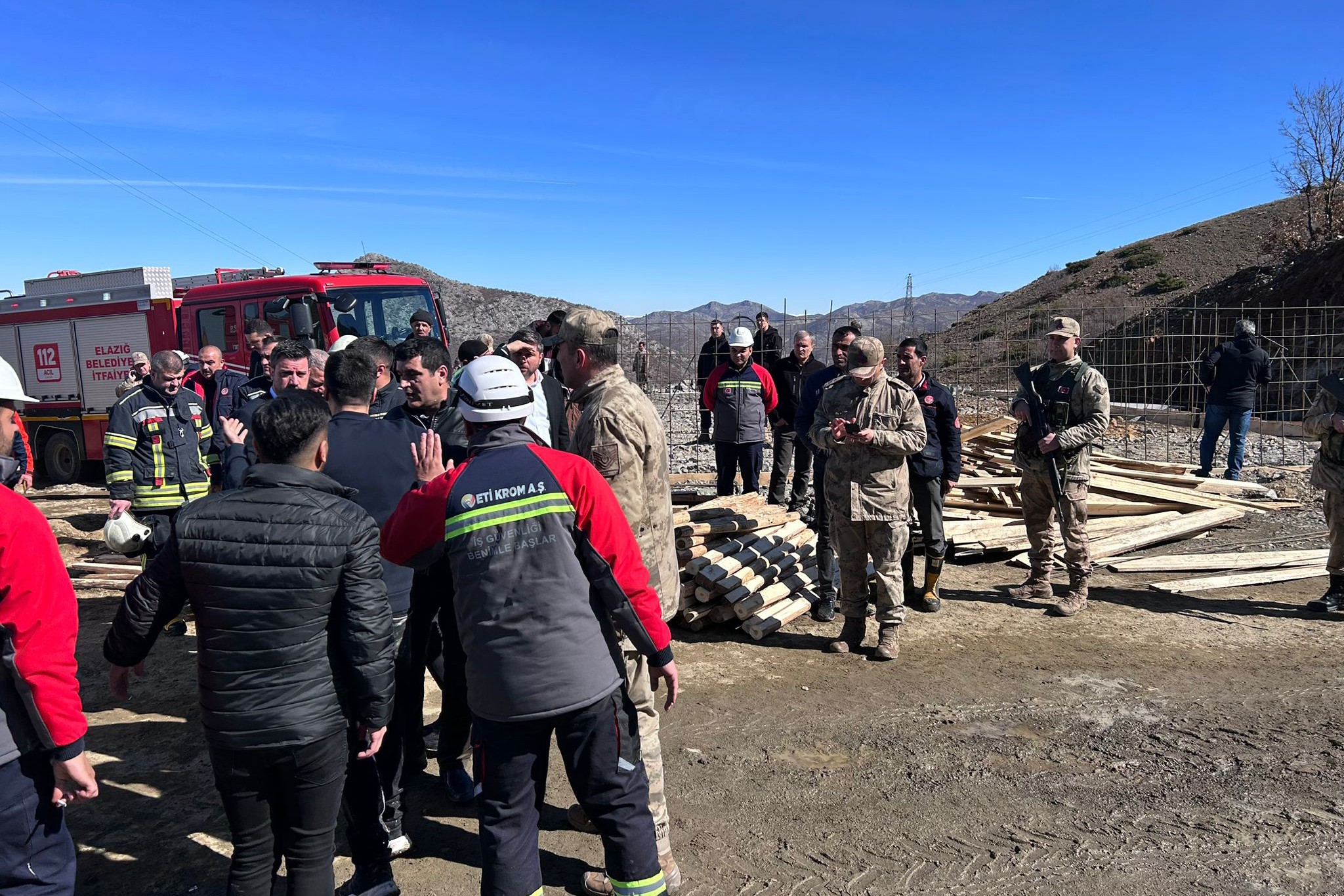 Elazığ krom madeninde göçük