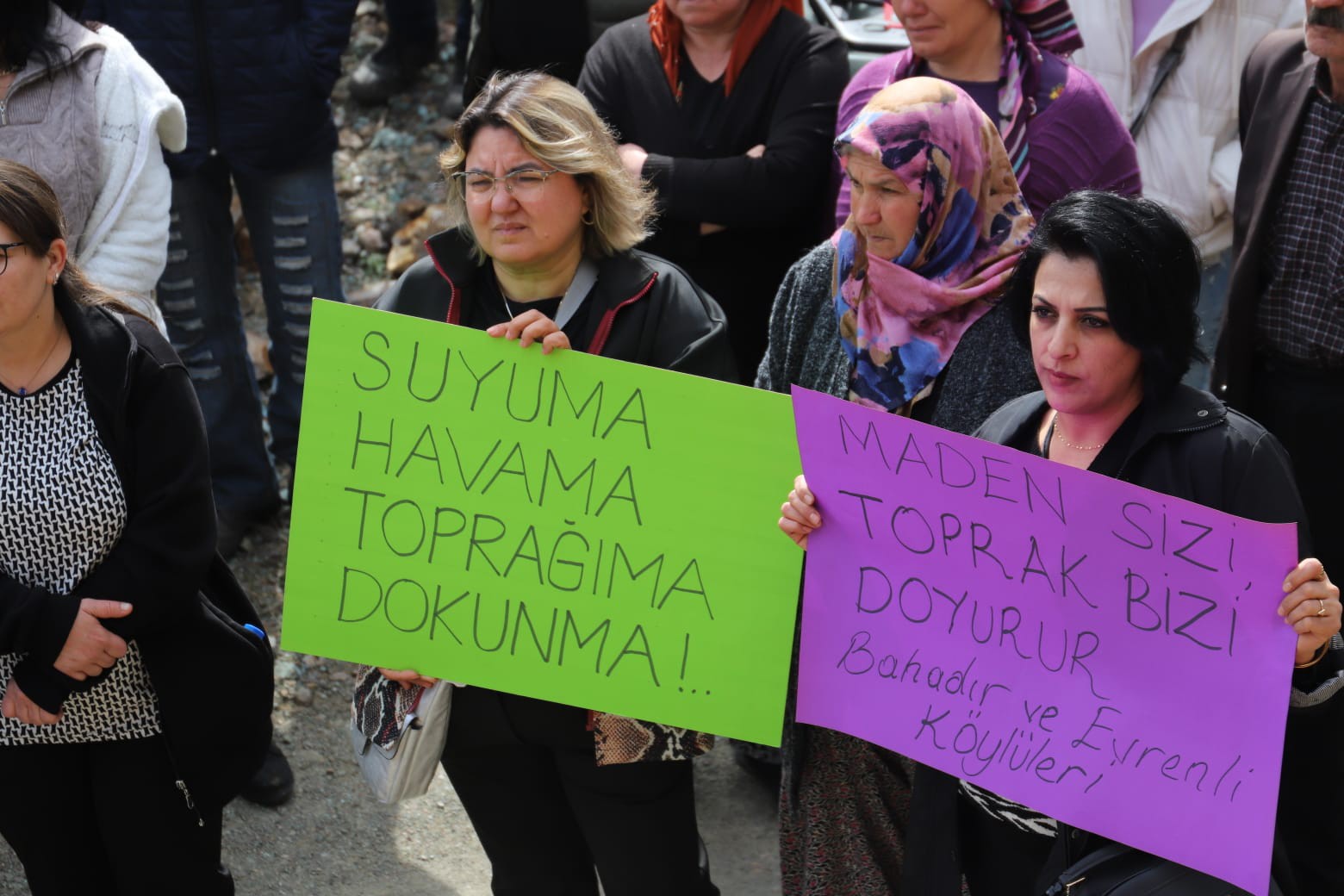 Manisa Alaşehir Bahadır ve  Evrenli köyleri arasında aranacak antimon madenine karşı eylem