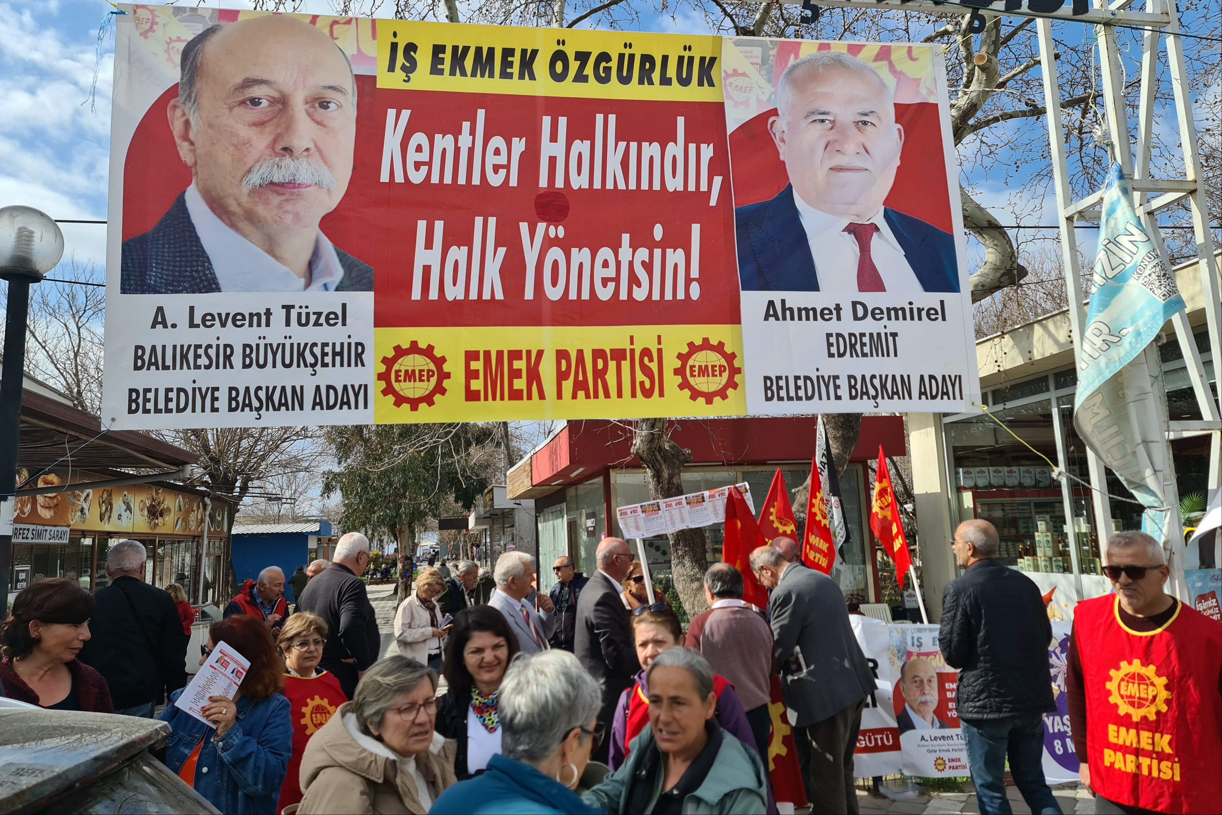 levent tüzel ve ahmet demirel'in seçim afişi