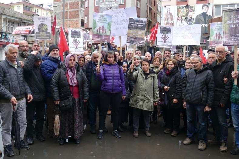 Trabzon Anbarlı'da OSB'ye karşı eylem