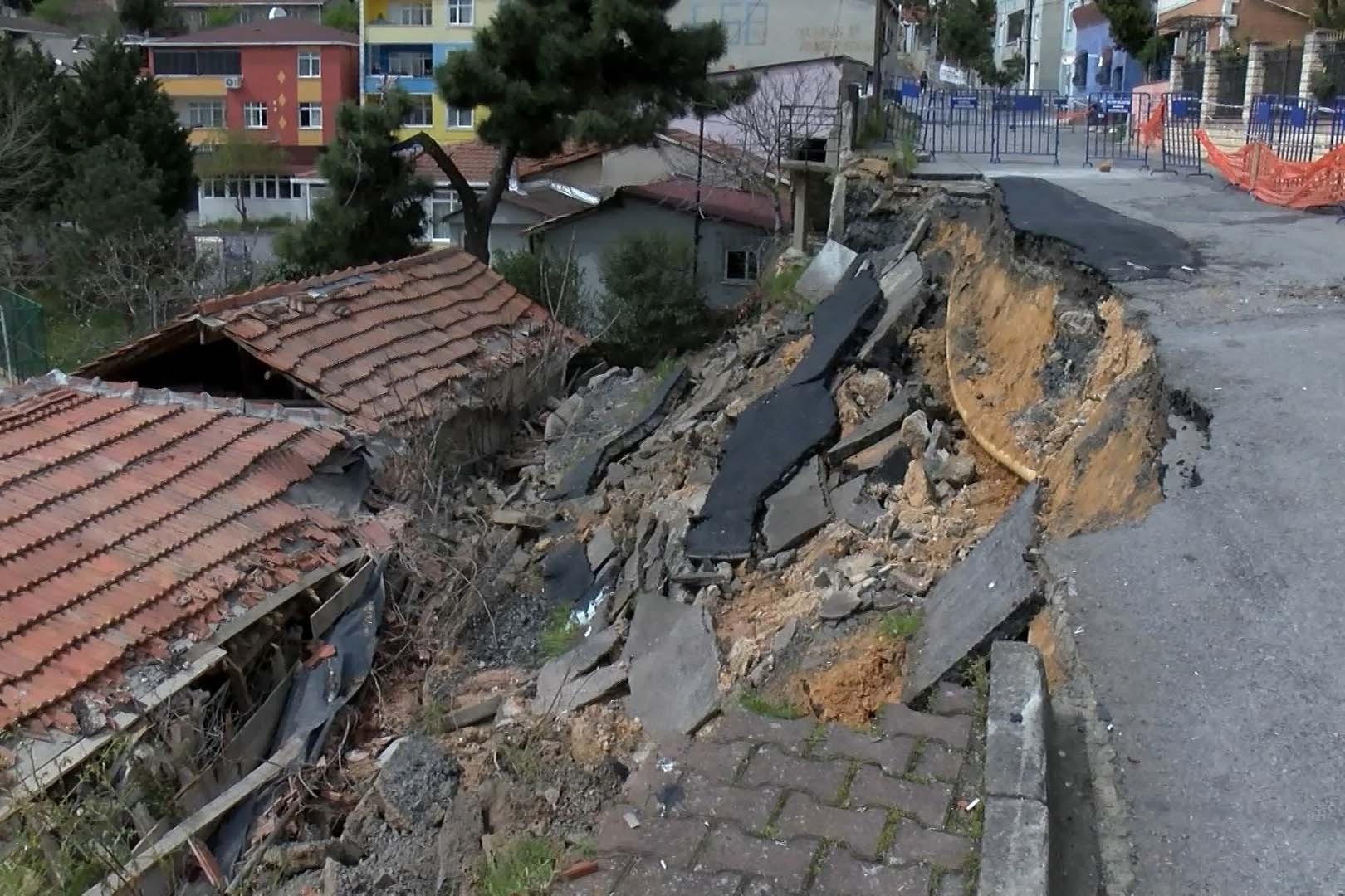 Gecekonduların üzerine çöken yol