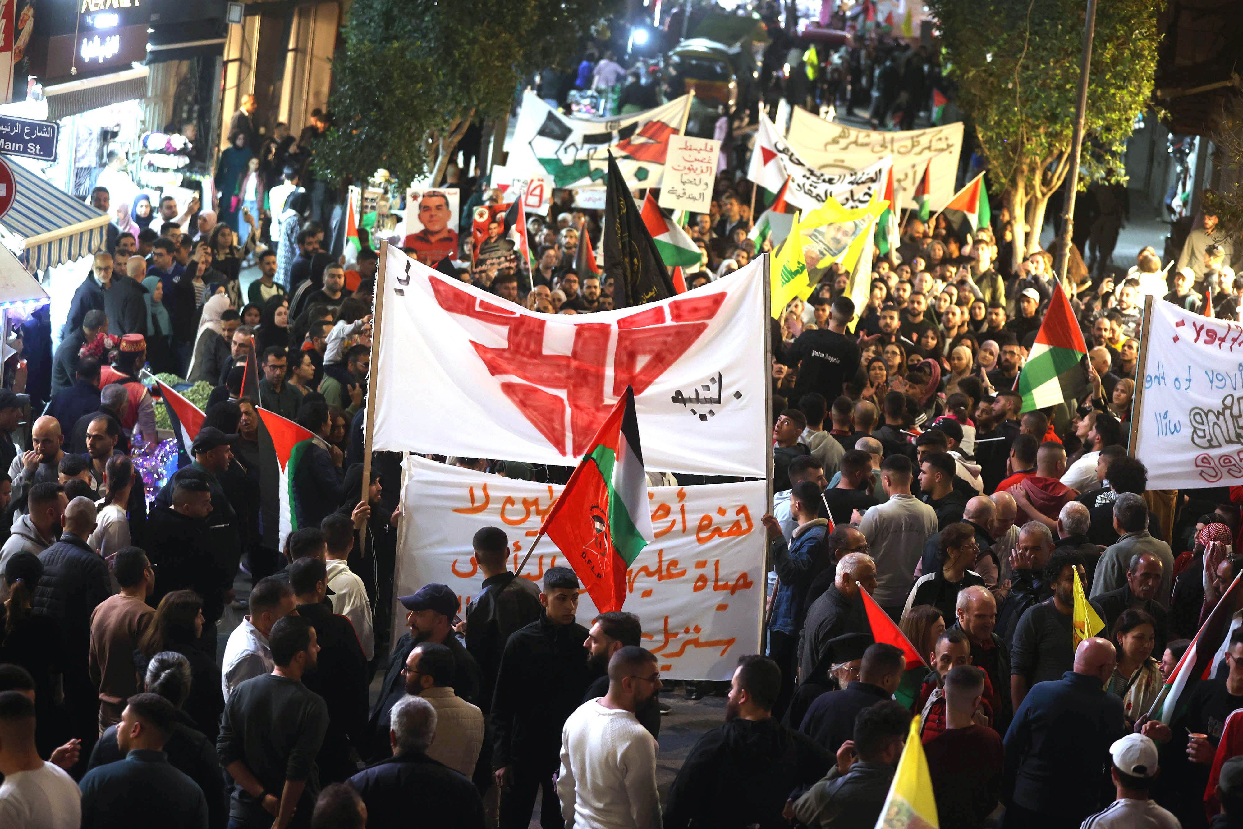 Ramallah kentinde dünelenen 30 Mart Filistin Toprak Günü