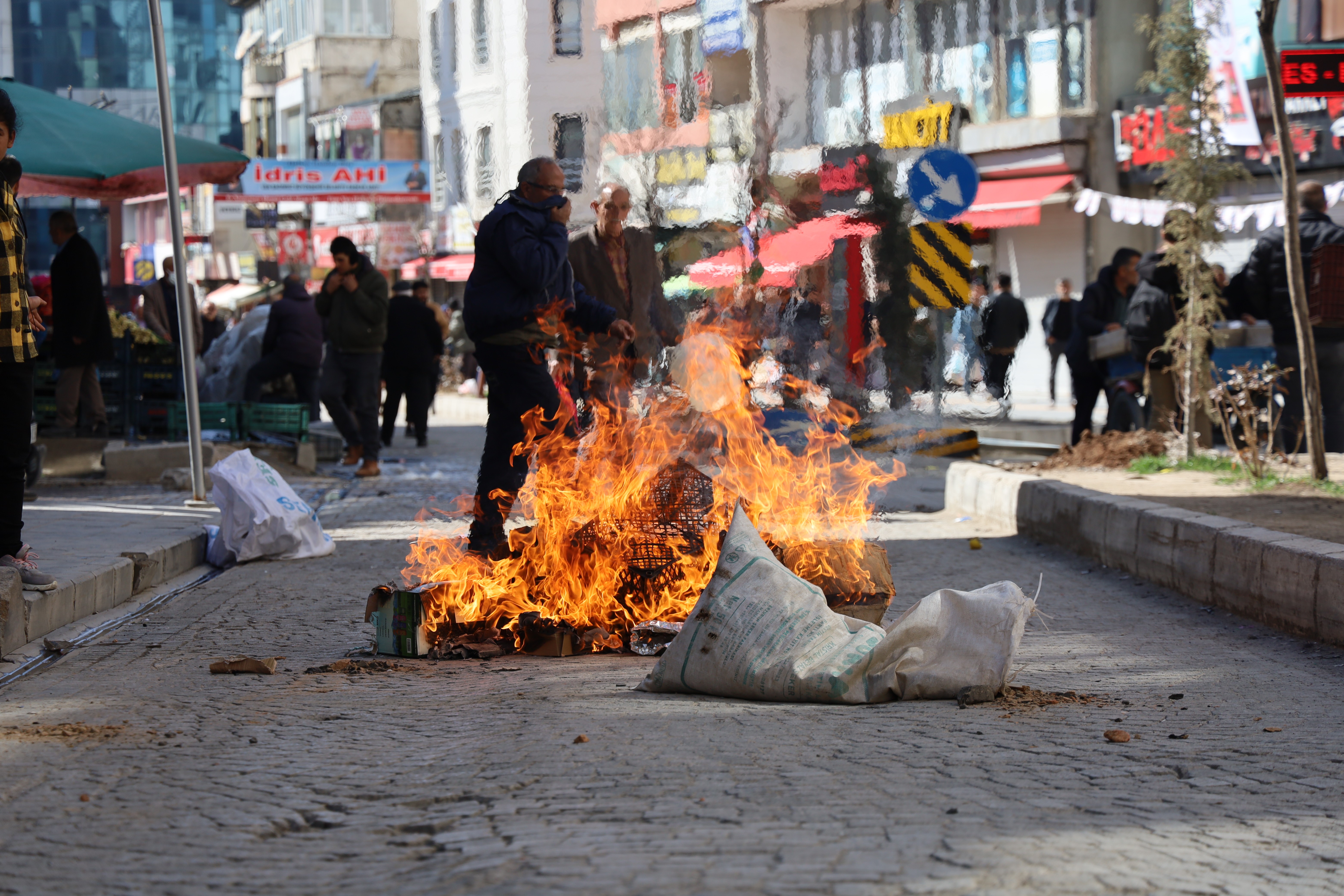 sokak, halk, ateş