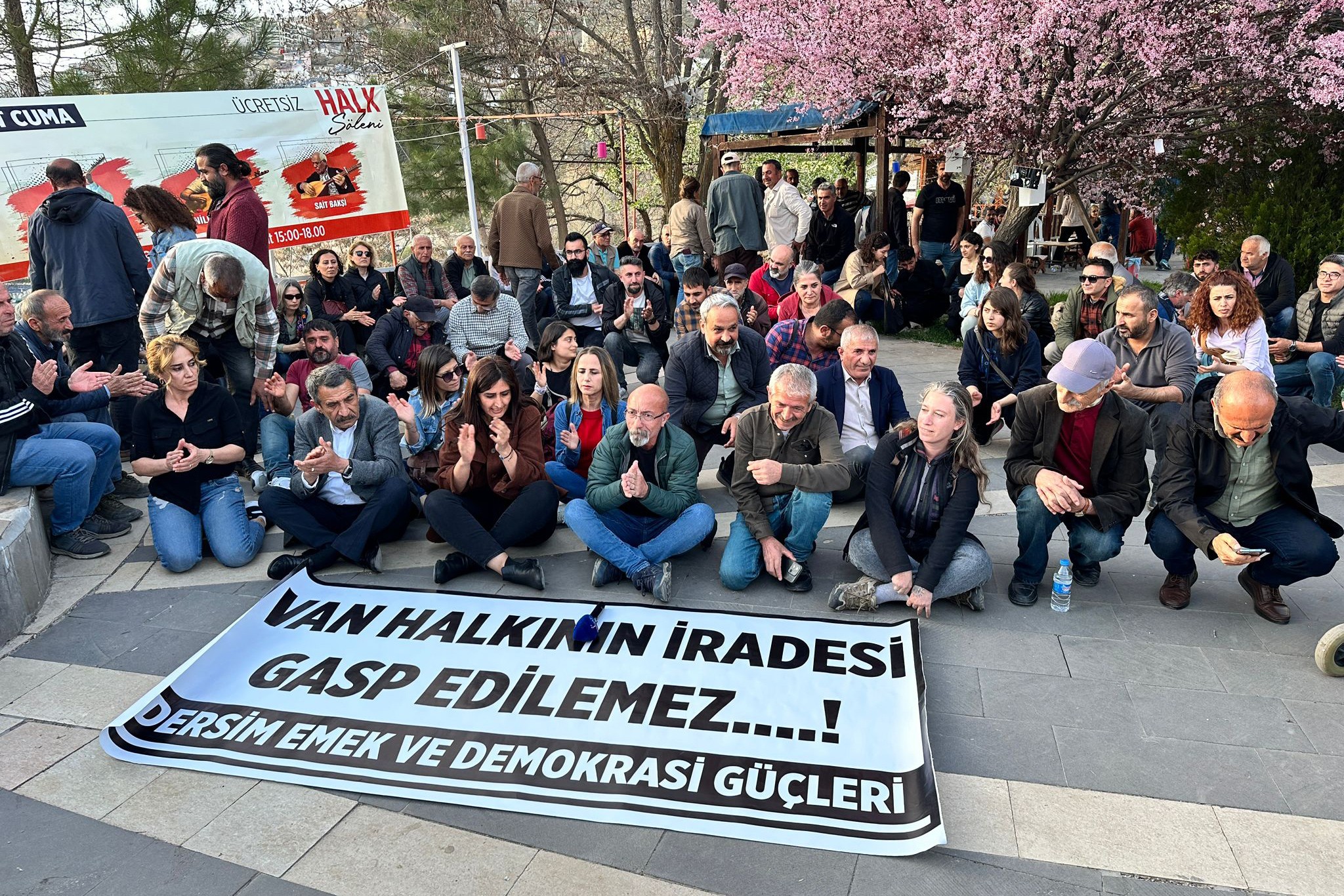 Dersim emek ve demokrasi güçleri seyit rıza parkında basın açıklaması düzenledi