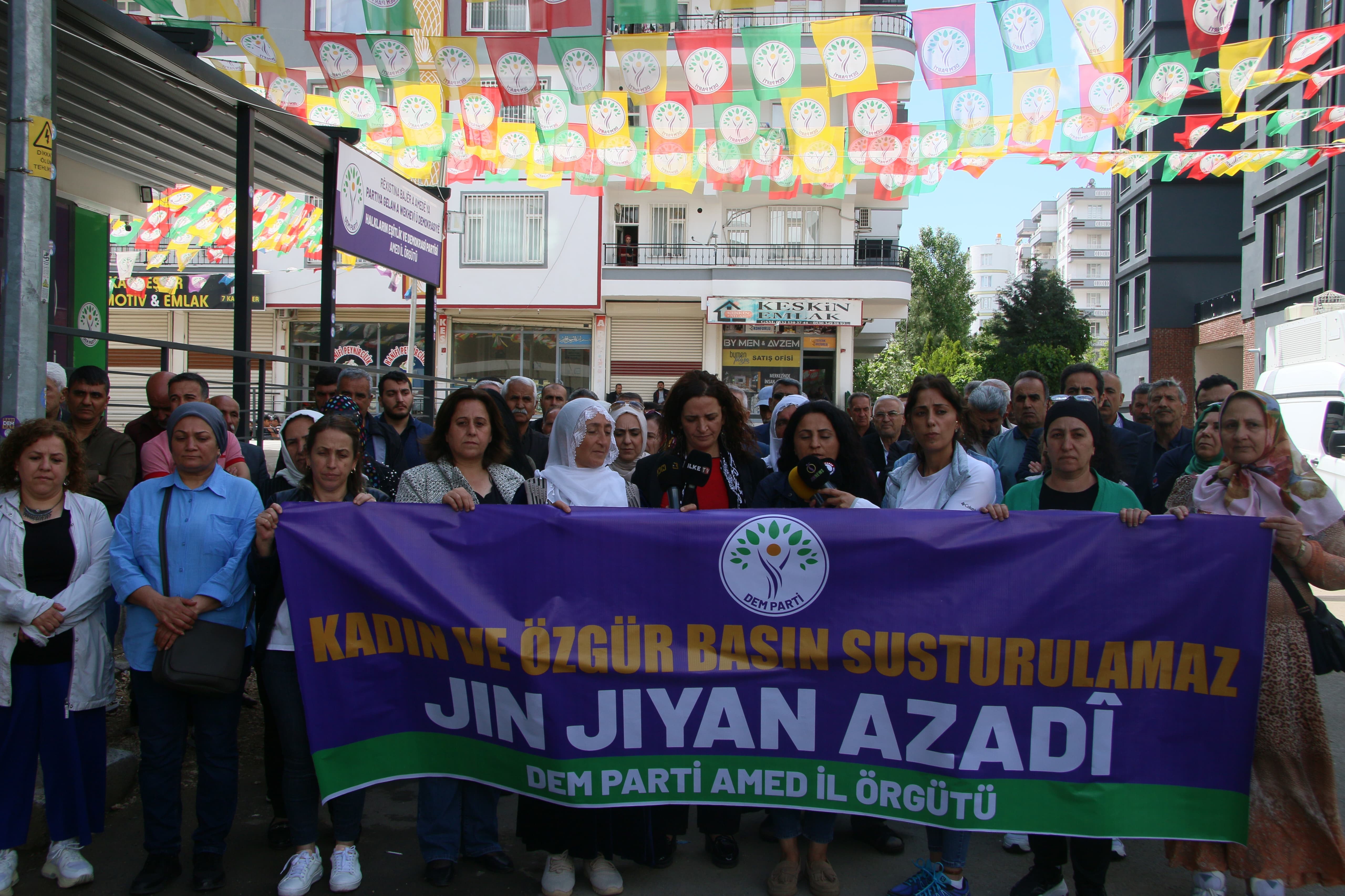 DEM Parti'nin Diyarbakır'da düzenlediği eylem.