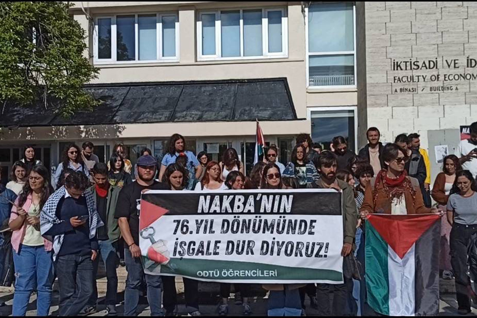 ODTÜ'de nakba eylemi 