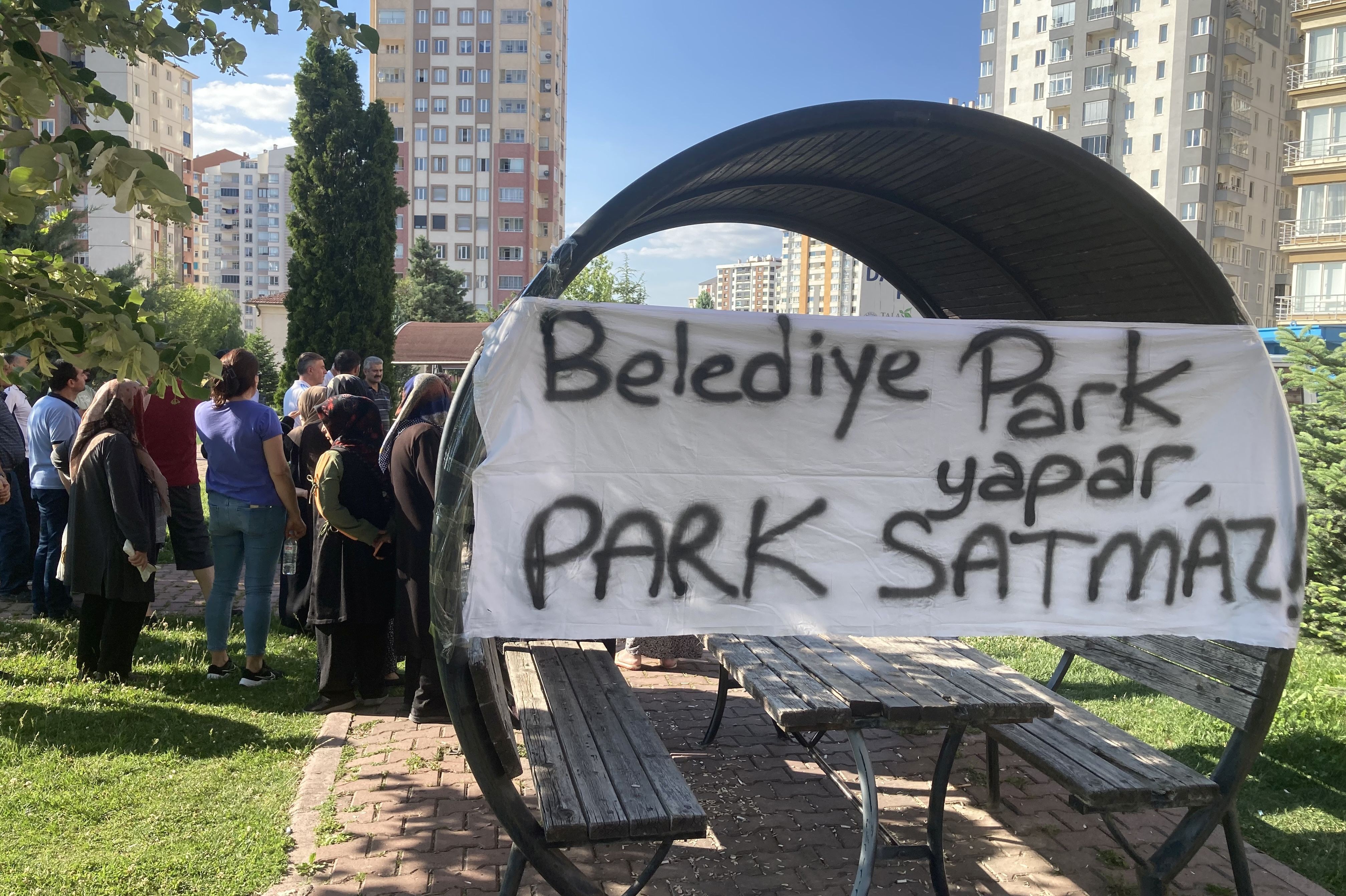 Kayseri'de parkta eylem