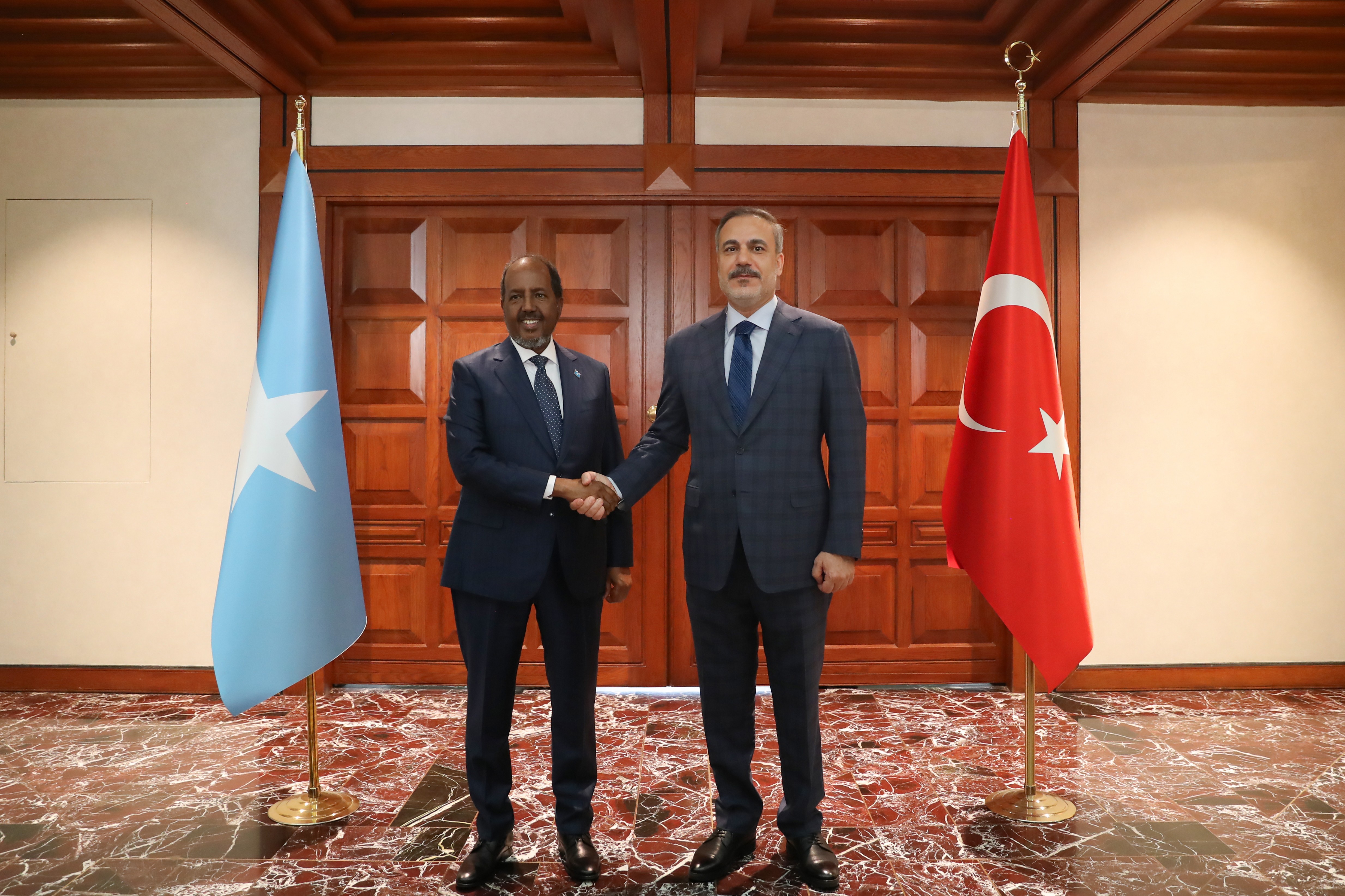 Dışişleri Bakanı Hakan Fidan ile Somali Cumhurbaşkanı Hasan Şeyh Mahmud 