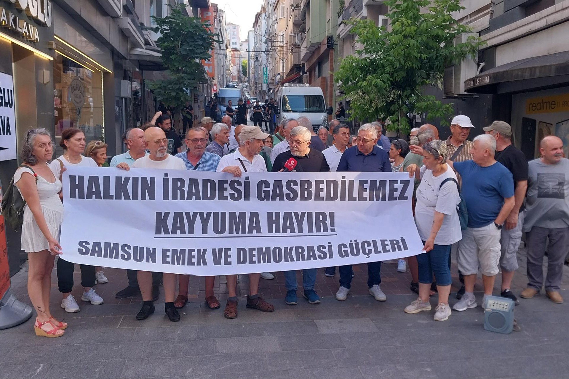 samsun kayyum protesto 