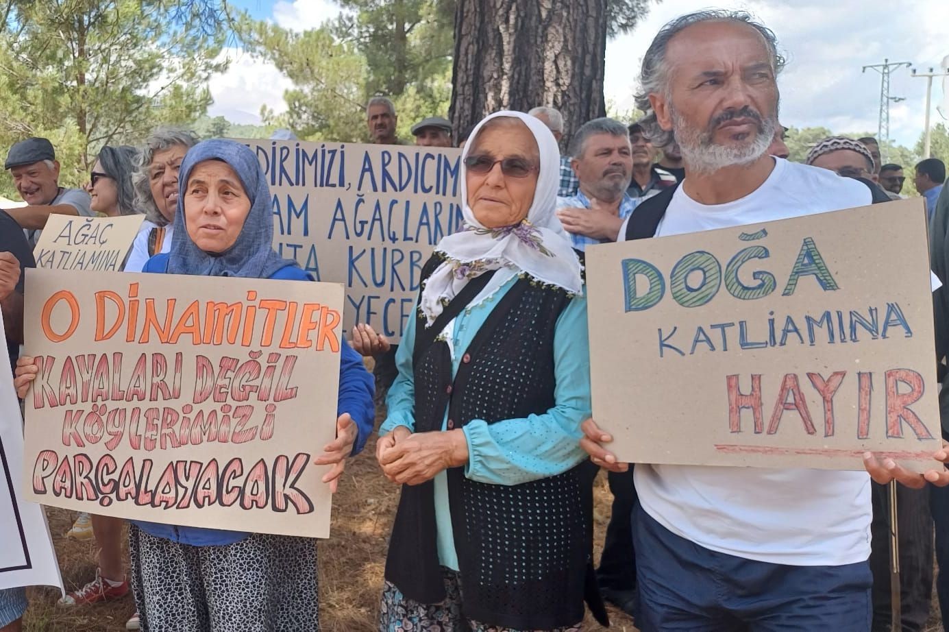 Kaşta açılması planlanan mermer ocağına karşı halk tepki gösteri