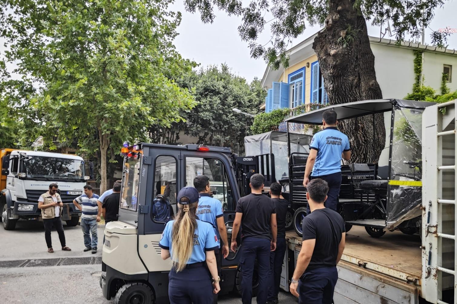 Adalar'da toplatılan akülü araçlar