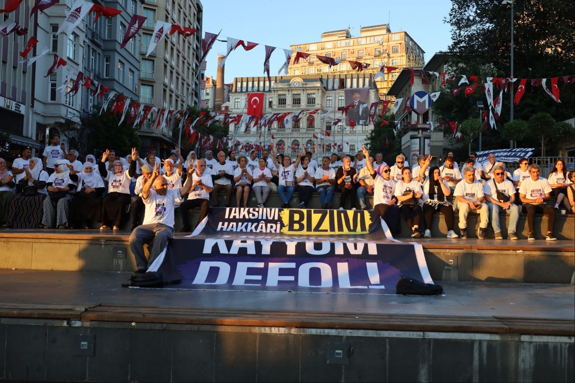 İstanbul'da yapılan kayyum eylemi.