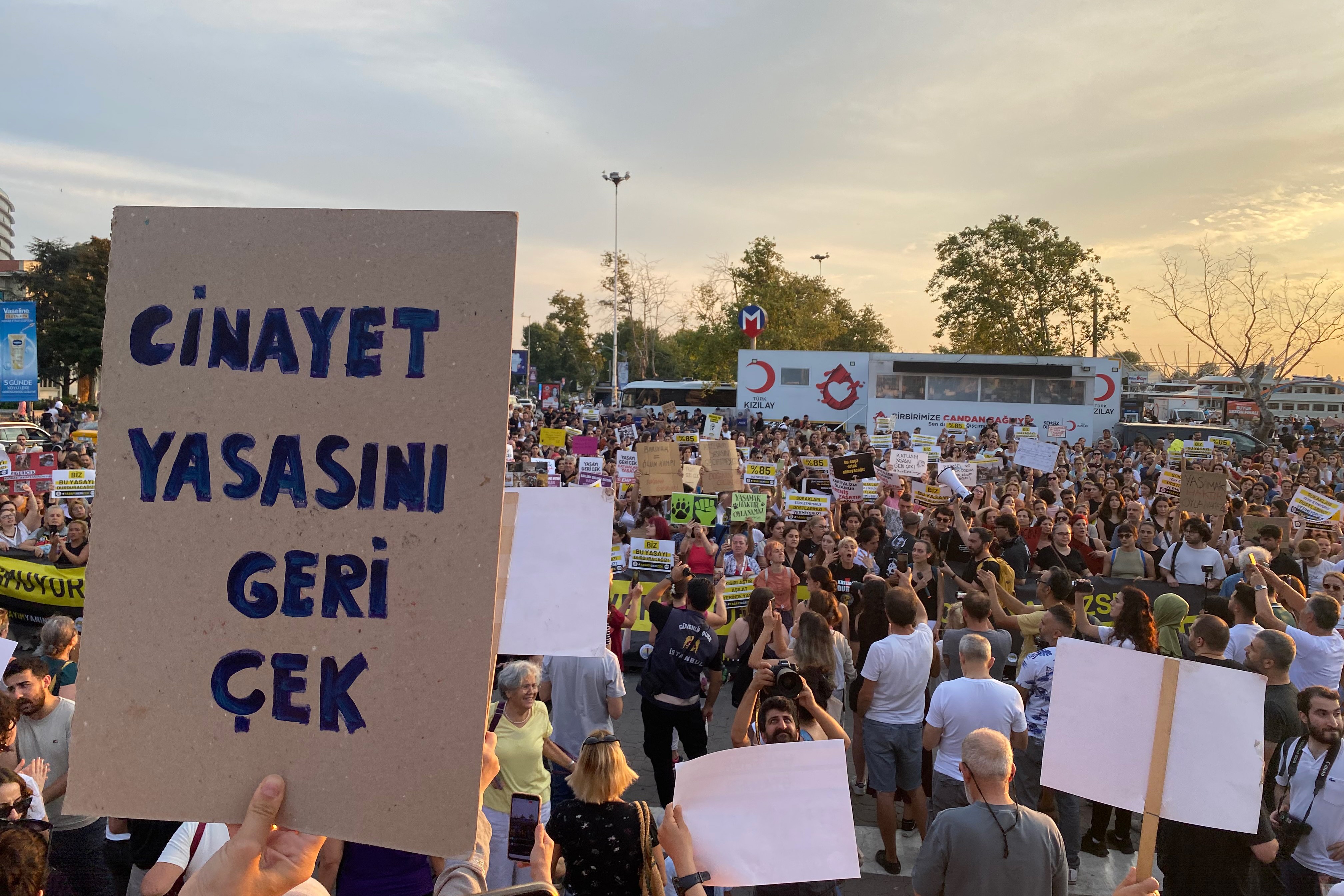 İstanbul'da sokak hayvanları yasasına karşı eylem