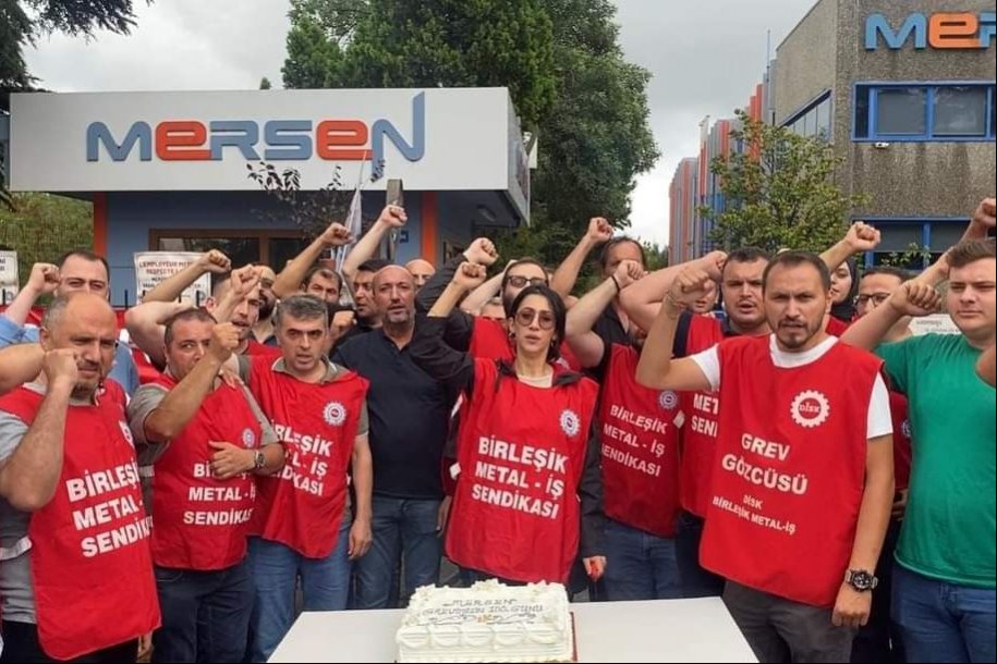 Mersen işçilerinin eylemi 100. gününde.