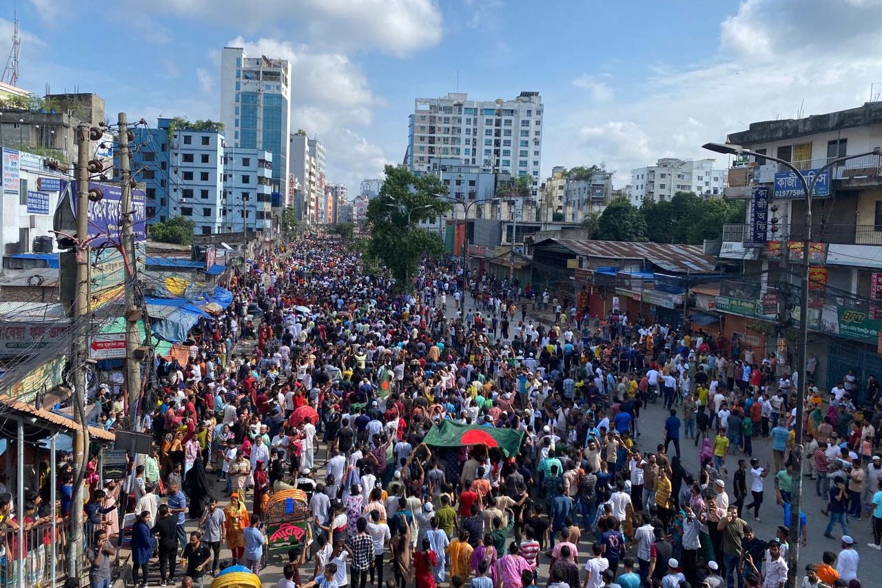 Bangladeş’te düzenlenen hükümet karşıtı protesto gösterisi