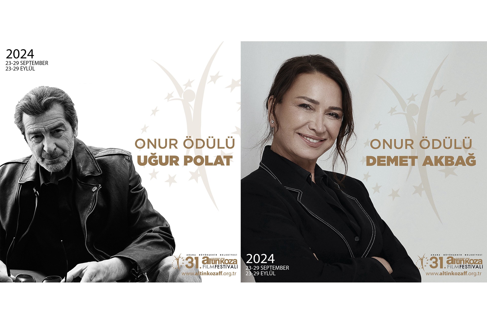 Uğur Polat (solda), Demet Akbağ (sağda) | 