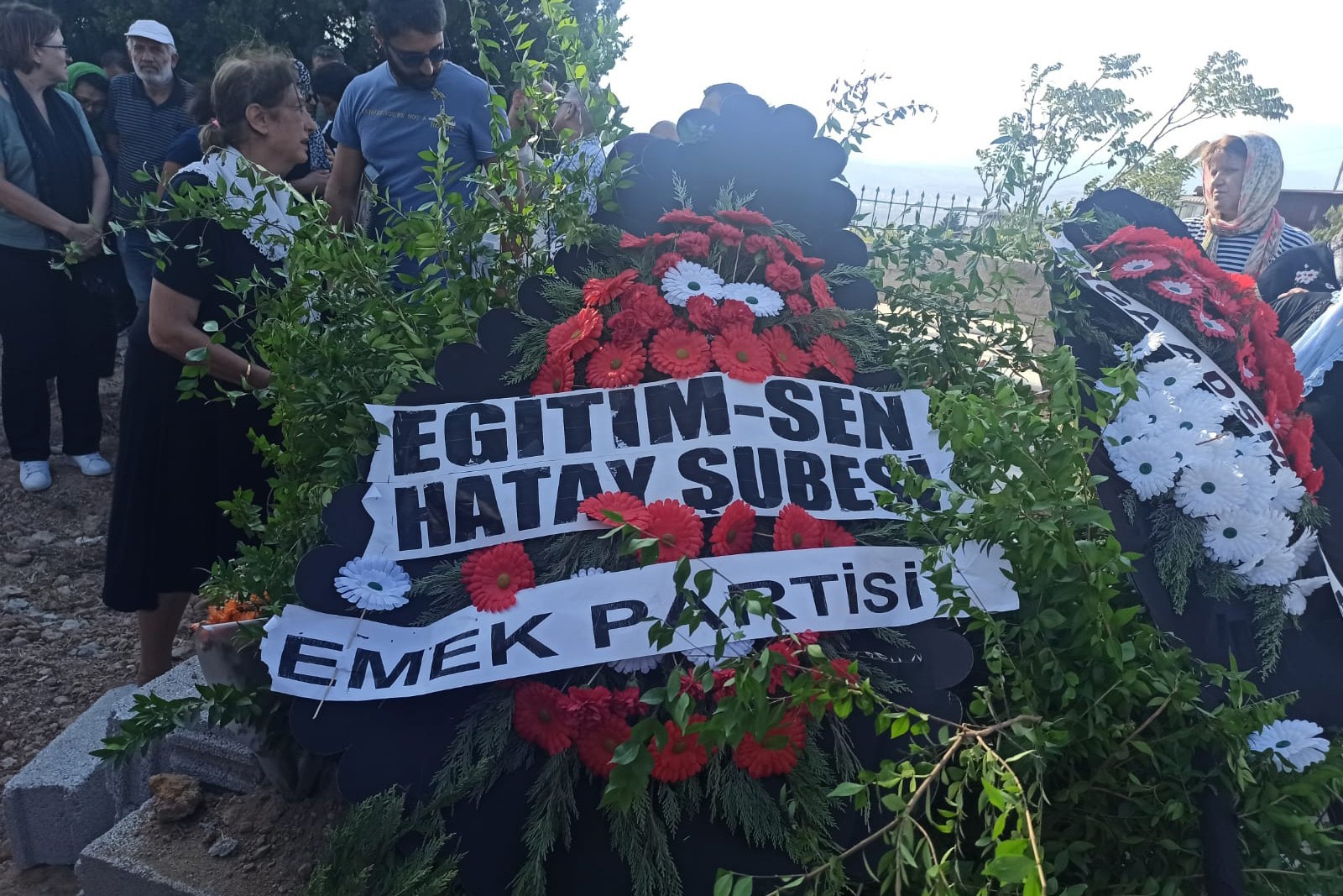 emek partisi ve eğitim sen hata şubesinin çiçekleri