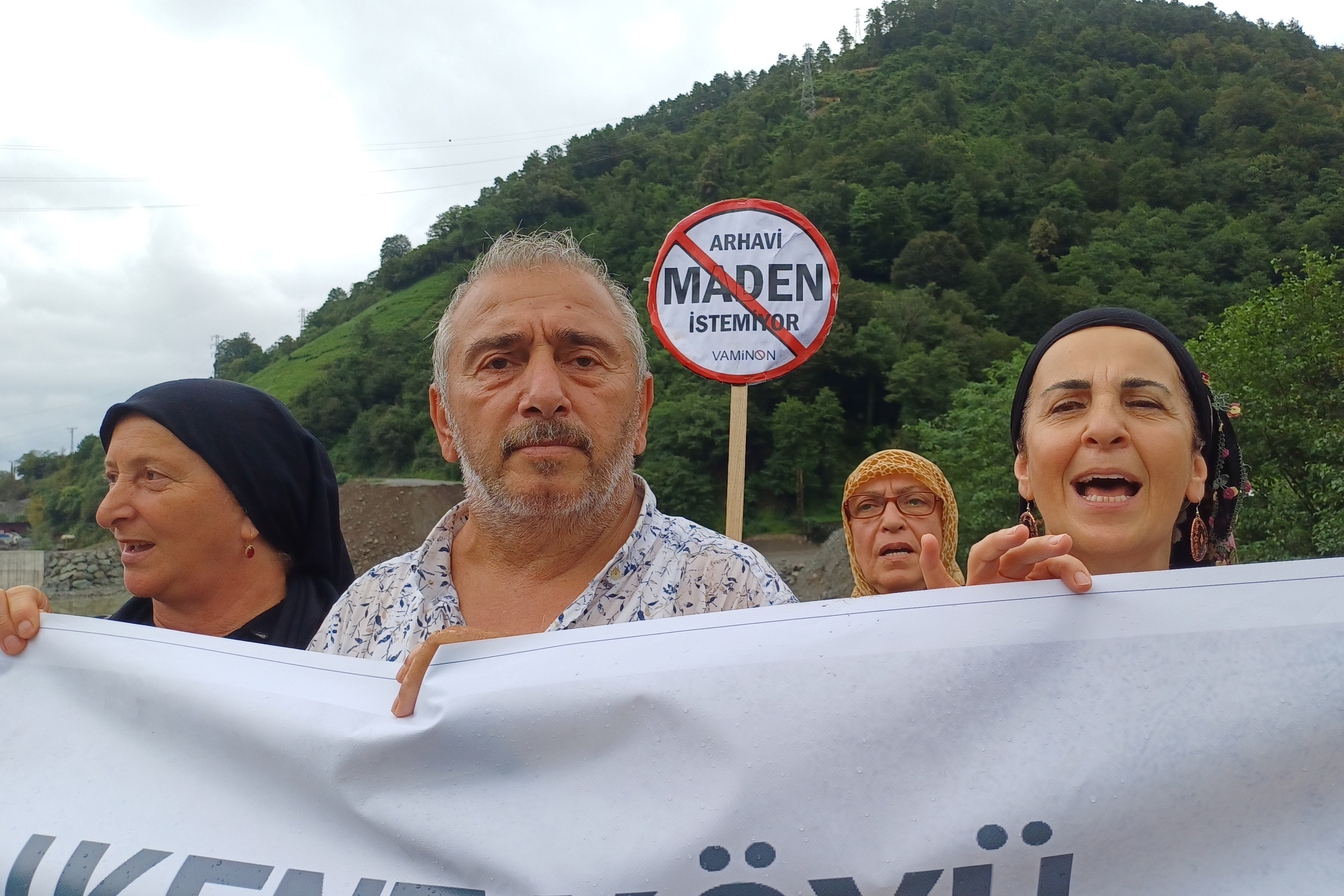 Artvin'in Arhavi ilçesinde madenlere karşı eylem 