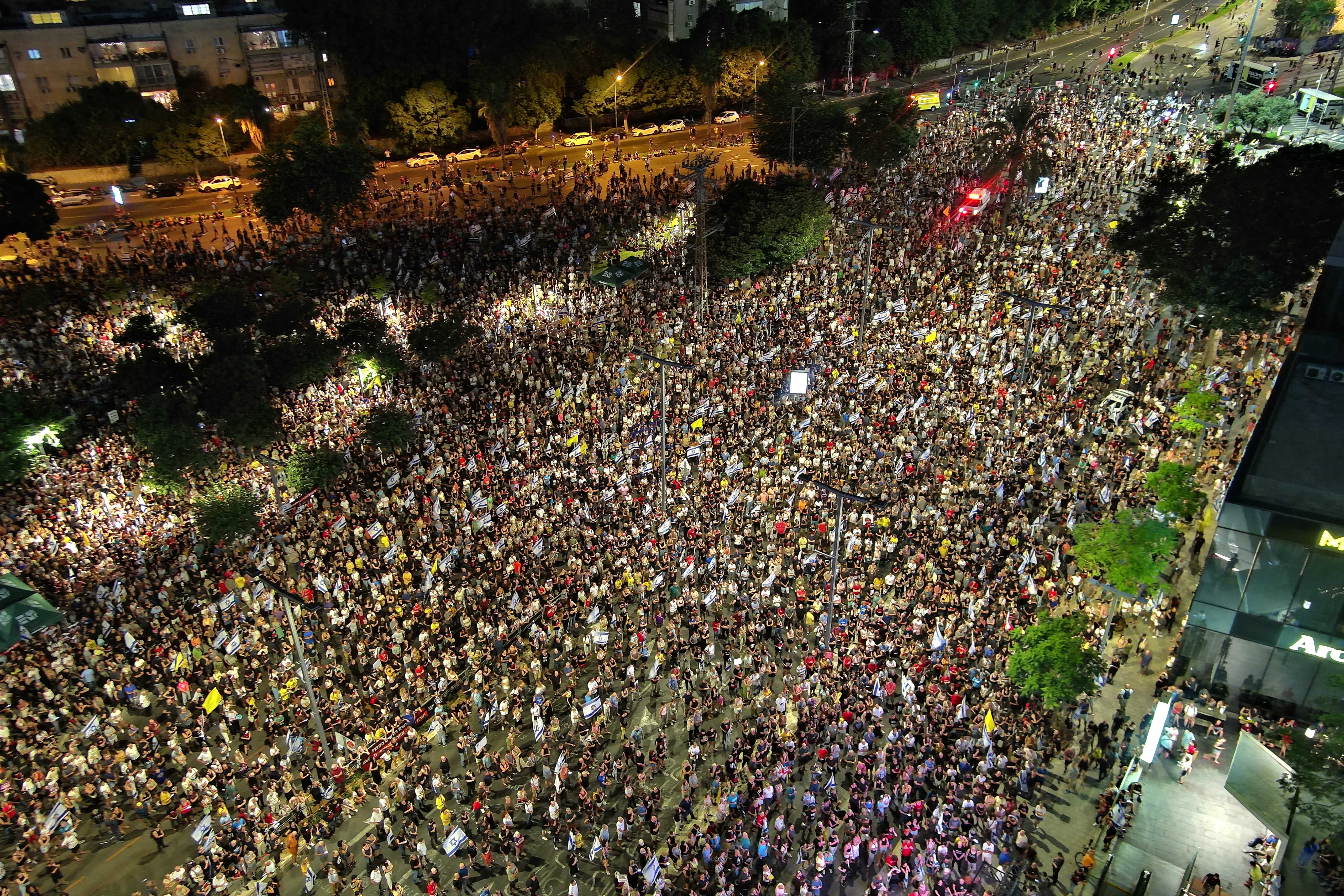 Tel Aviv'de eylem