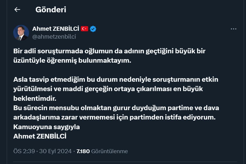 Ahmet Zenbilci'nin paylaşımı