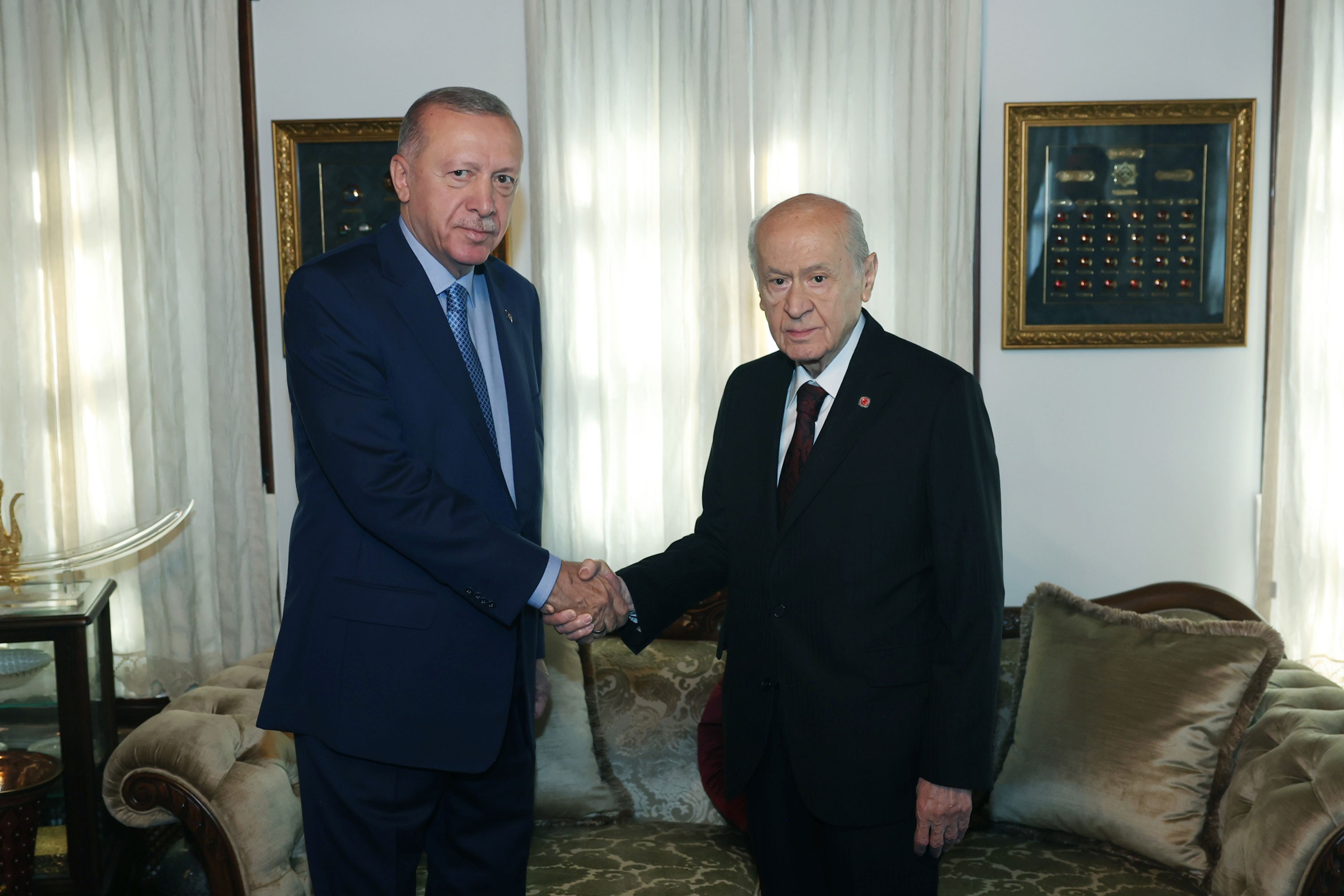 Devlet Bahçeli ve Recep Tayyip Erdoğan