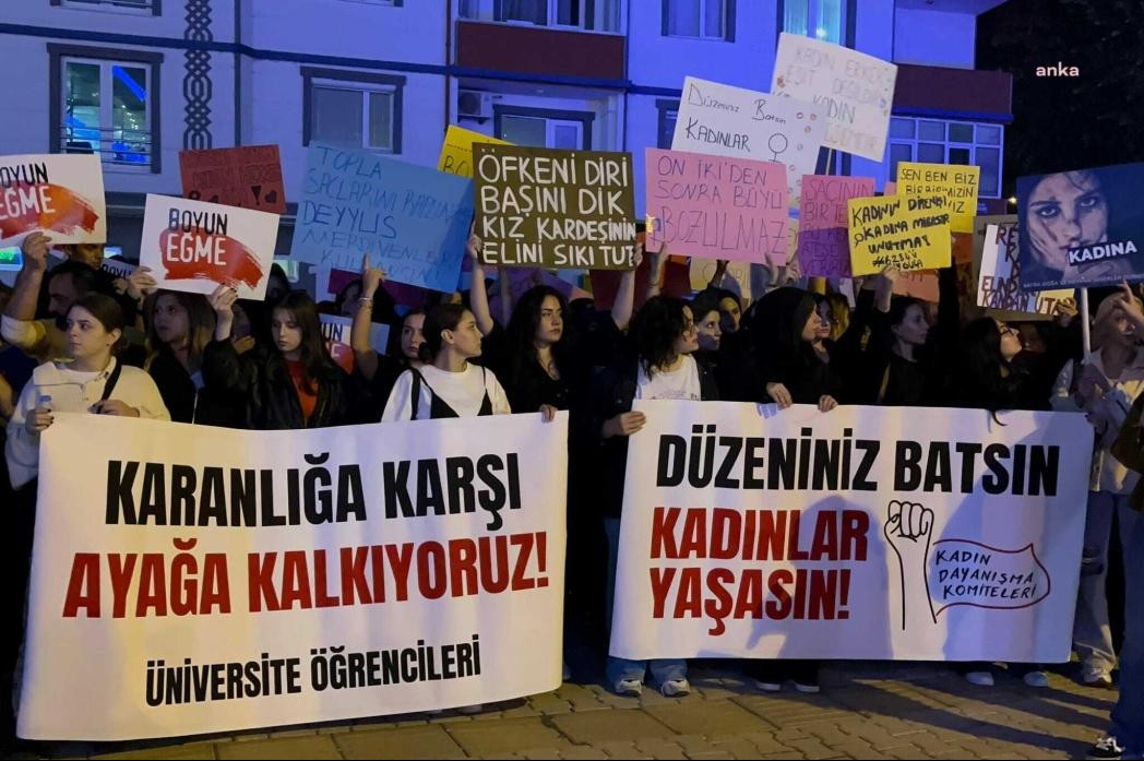 Samsun'da öğrencilerin kadın cinayetlerine tepki açıklaması