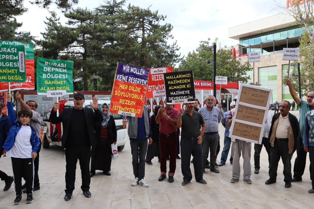 Malatya Yeşilyurt’a bağlı Kiltepe Mahallesi halkı rezerv alan ilanına karşı eylemde